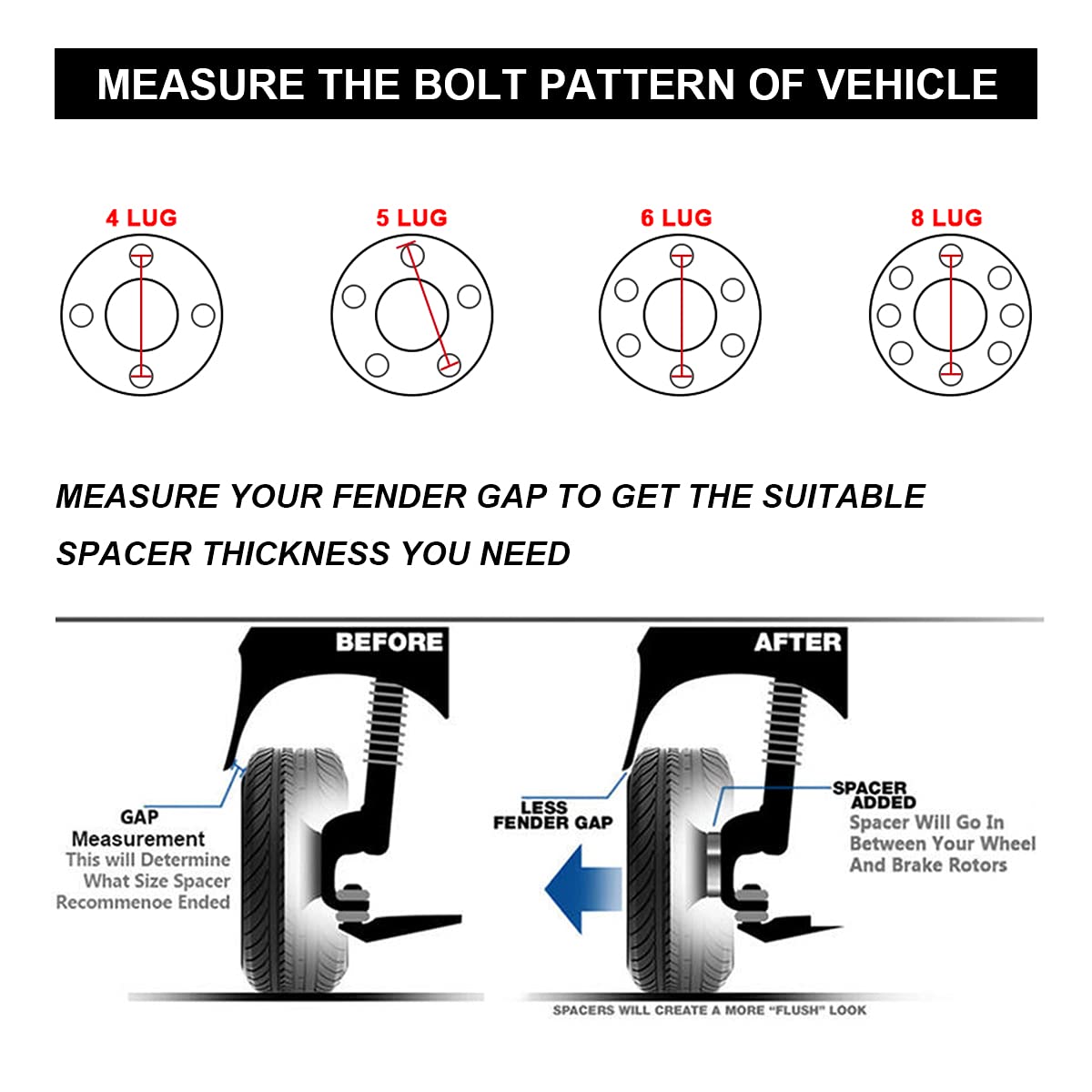 VLAOSCHI Black Forged 6x5 6x120 6x127 Wheel Spacers 1/2 Inch (12mm) Compatible with Chevy GMC 6 Lug for 2002-2009 Trailblazer |