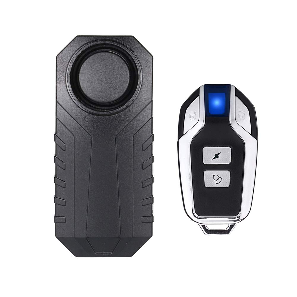 Mengshen Updated Anti Theft Bicycle Alarm, 113dB Waterproof Wireless Alarm with Remote Control for Bike, E-Bike, Motorcycle, Sco