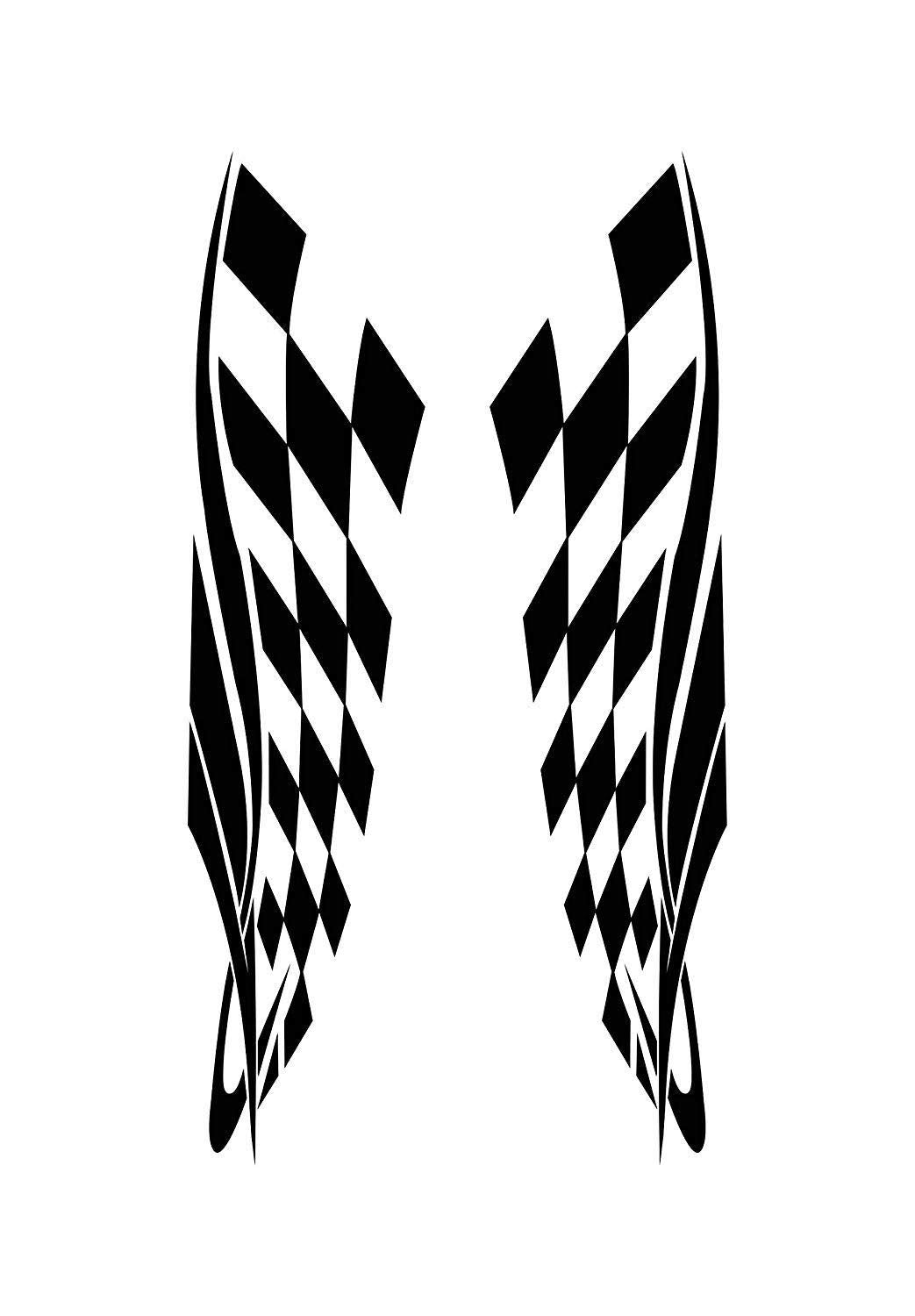 Isee 360 Pulsar Sticker For Bike Ns 200 220 150 180 150Cc Checkered Flag Vinyl White And Black Decals L X H 4.00 X 19.00 Cm Pack