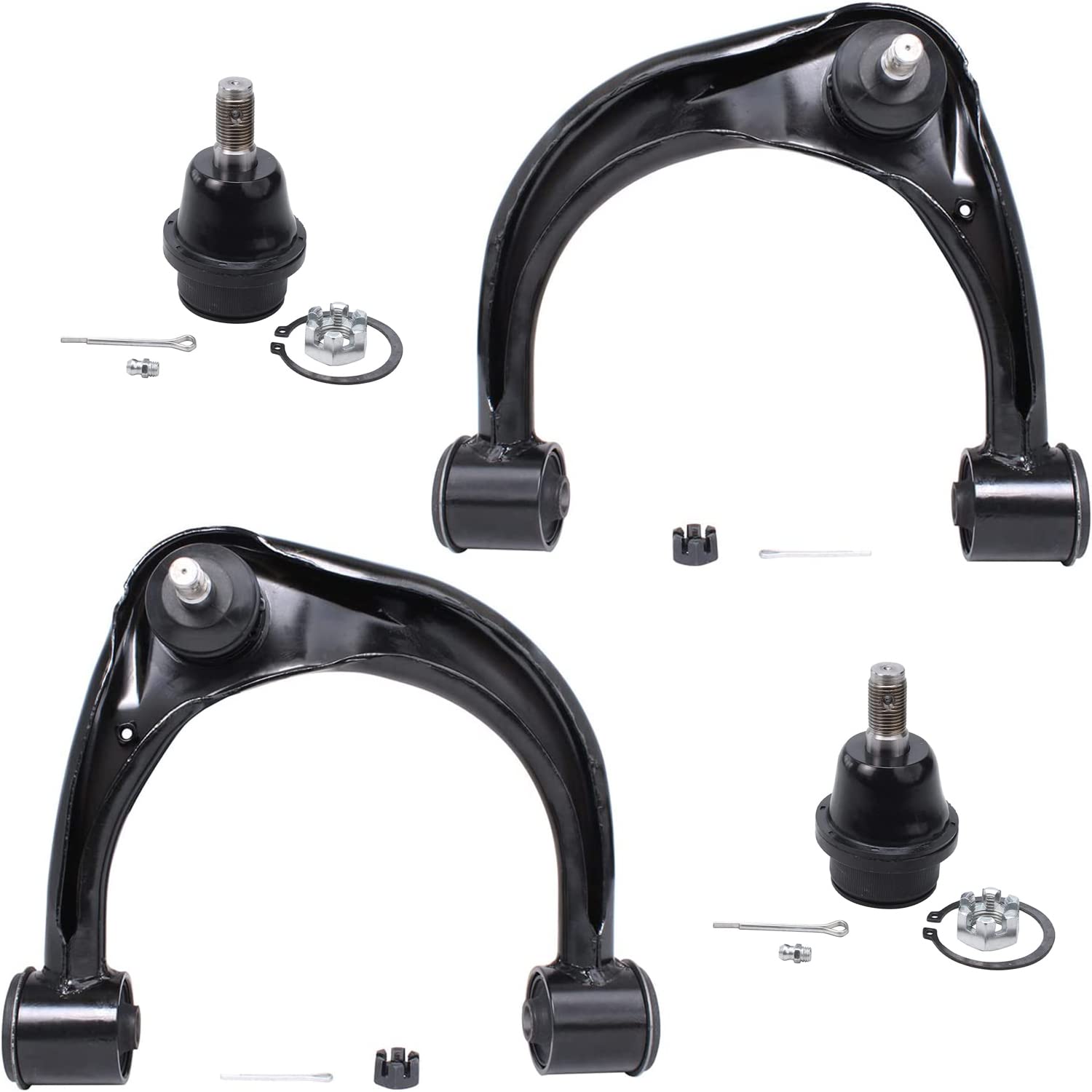 Detroit Axle - 4pc Front End Control Arms Kit for 2003-2018 Toyota 4Runner 2007-2014 FJ Cruiser 2003-2009 Lexus GX470, 2 Upper C