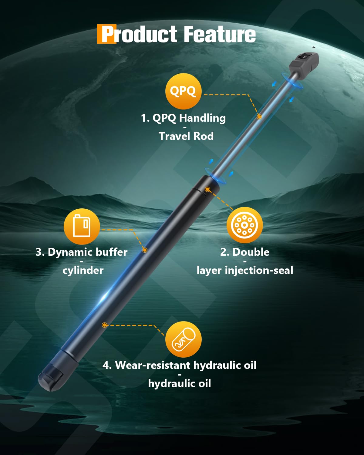 Scitoo Front Left And Right Hood Lift Supports Struts Gas Springs Shocks Fit For Infiniti Fx35 2003-2008,For Infiniti Fx45 2003-