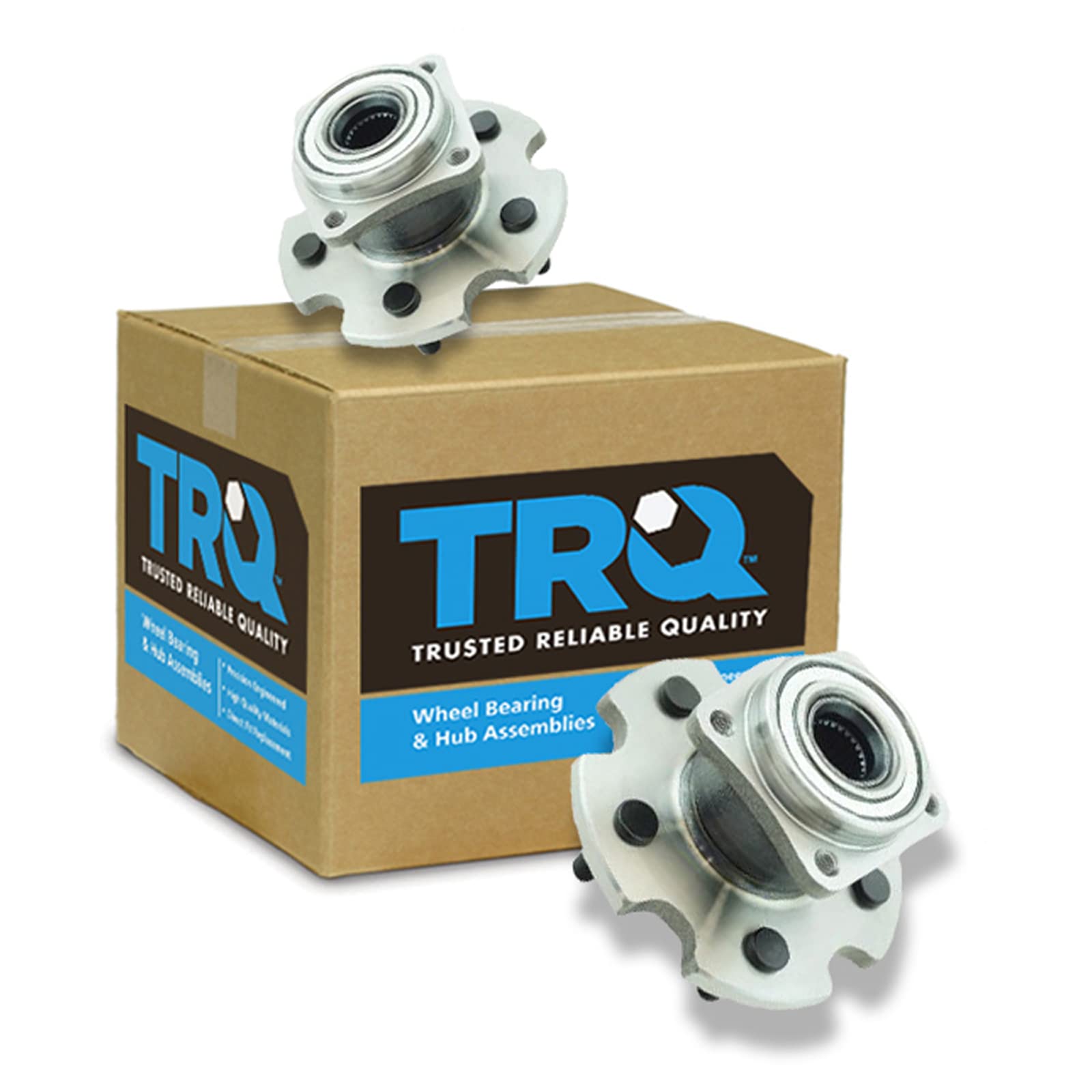 Trq Rear Wheel Hub Bearings Assembly Set Compatible With 2009-2010 Pontiac Vibe 2009-2013 Toyota Matrix