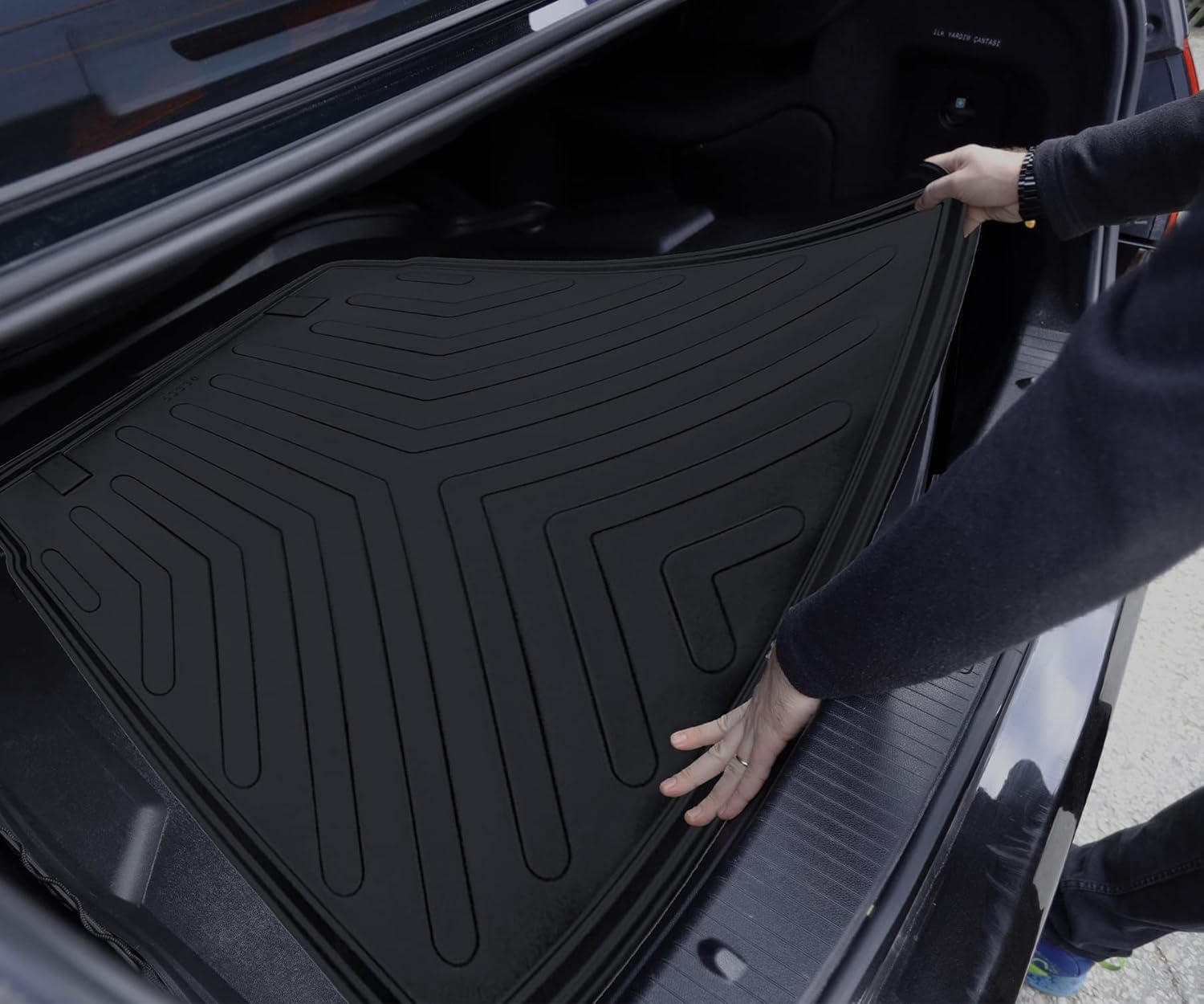 Hyundai Kona 2024-2025 Cargo Liner 3D Custom Fit Heavy Duty All Weather Rubber Car Trunk Liners Waterproof Odorless Non-Slip Sof