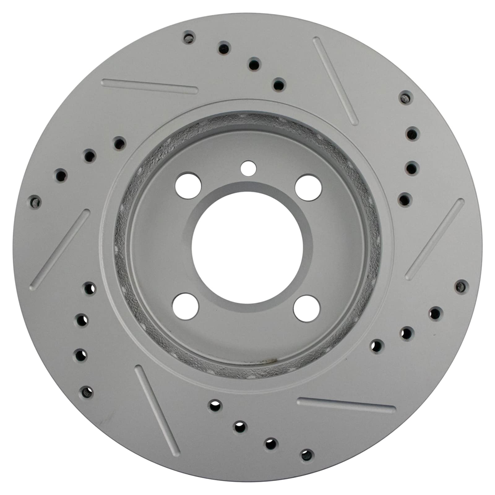 Trq Front Performance Brake Rotors Set Premium G-Coated Cross Drilled & Slotted Compatible With 1991 Bmw 318I 1984-1987 325E 198