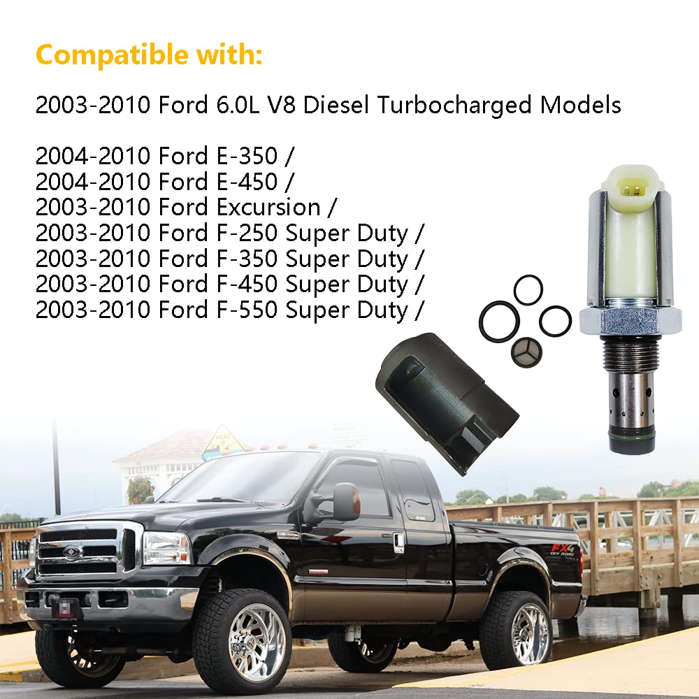 IPR Valve 6.0 with Socket & Seal, Injector Pressure Regulator | Fit for Ford 6.0L V8 Diesel Turbocharged Models Ford E350 E450 E
