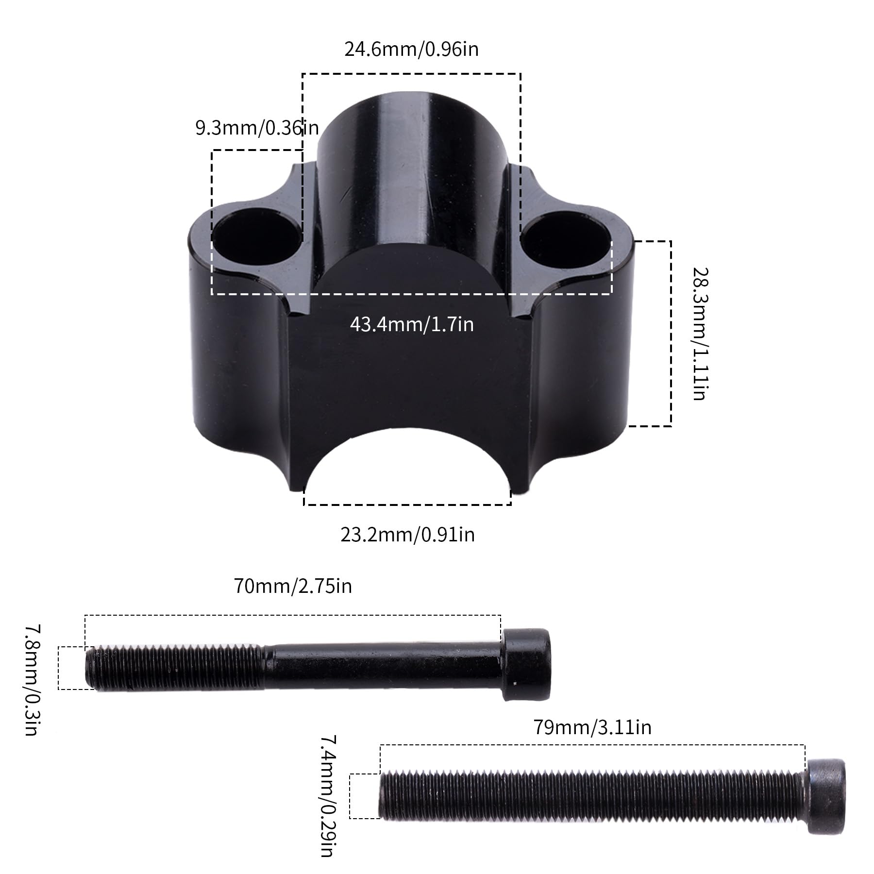Ciom 7/8' Handlebar Risers 30Mm Height For Honda Kawasaki Suzuki Atv Dirt Bike Yamaha Mt-09 Mt-07