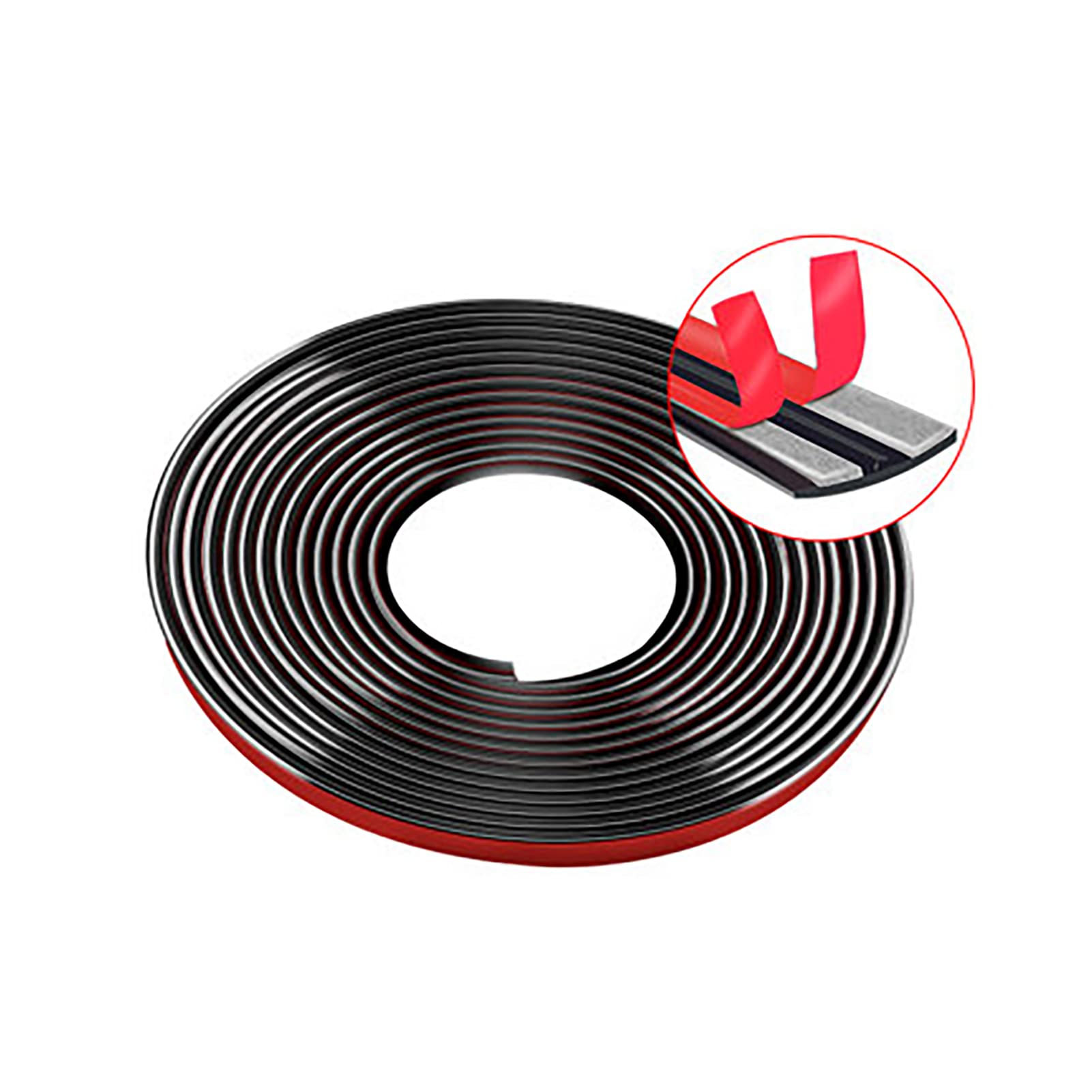 Car Windshield Weather Strip 19Mm Rubber Weather Stripping Trim For Car Truck Roof Sunroof Front Rear Windshield (5M/16Ft)