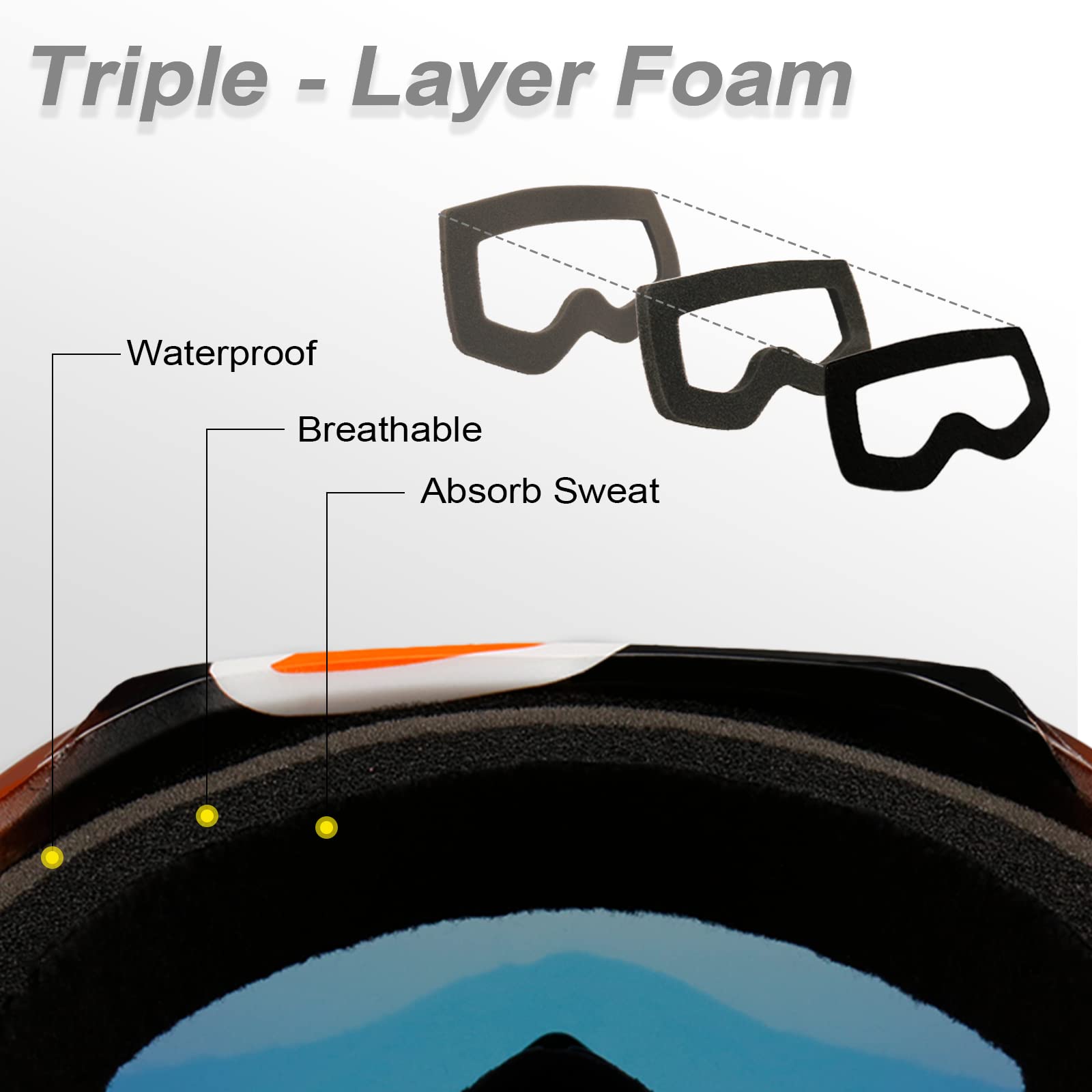 Nenki Youth Kids Dirt Bike Goggles, Kids Motocross Goggles Otg Mx Atv Motorcycle Goggles Off Road Glasses With Anti Fog 100% Uv Protection Lens,Orange Tinted Lens