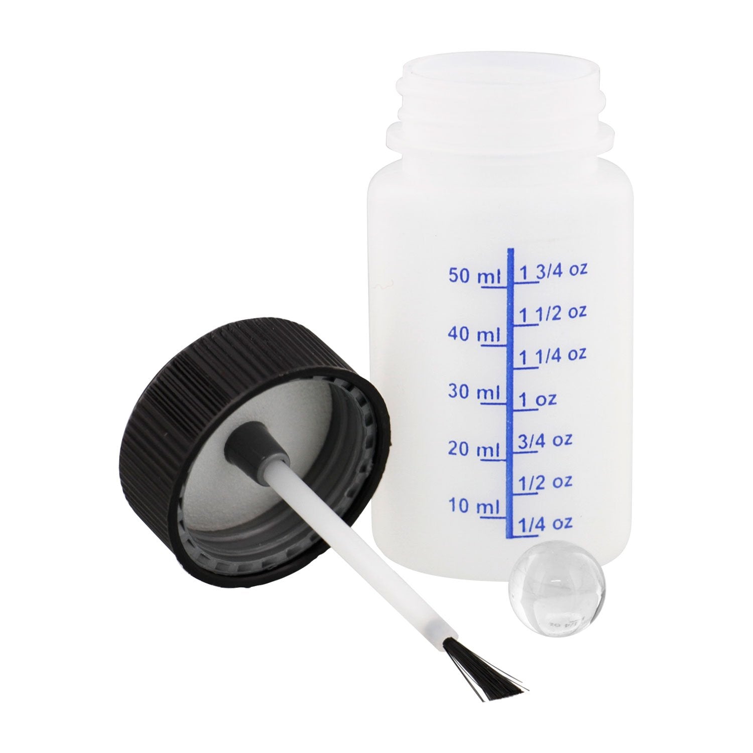 Tcp Global Paint Touch Up Bottles With Child Safety Lids (Box Of 50) - 2 Ounce (60Ml) Fluid Capacity, Mixing Ball, Touch-Up Applicator Brush - Fix Paint Chips, Scratches, Stone Chips, Auto Car Damage