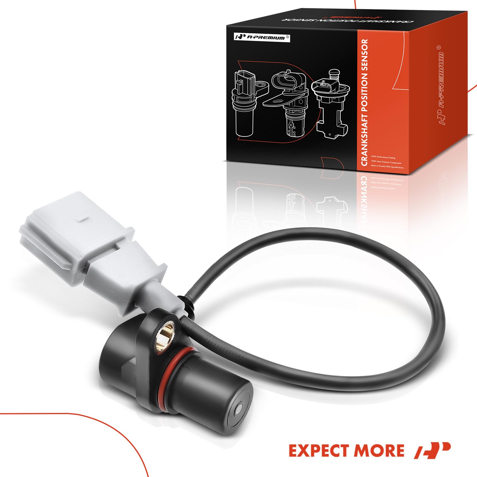 A-Premium Engine Crankshaft Position Sensor Compatible With Audi A3 2006-2008, A4 2005-2009, Tt Quattro & Volkswagen Beetle 2001