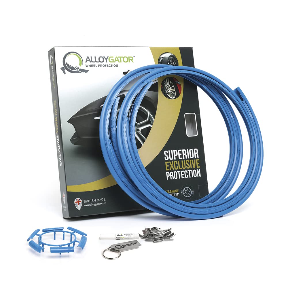 Alloygator Wheel Protectors K4 Skyexc, Sky Blue 24 Inch (4-Pack)