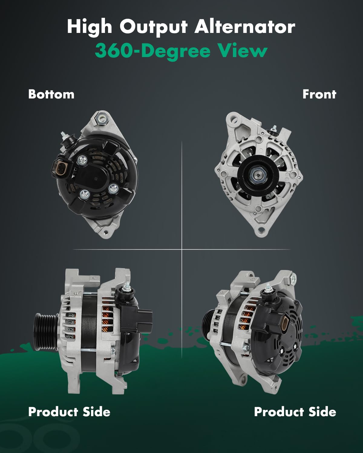SCITOO Alternator Fit for TOYOTA for Tacoma V6 3.5L 2016-2021 - 12V 130Amp CW S7 Pulley Class, Replace OE 21247 104211-3761 2706