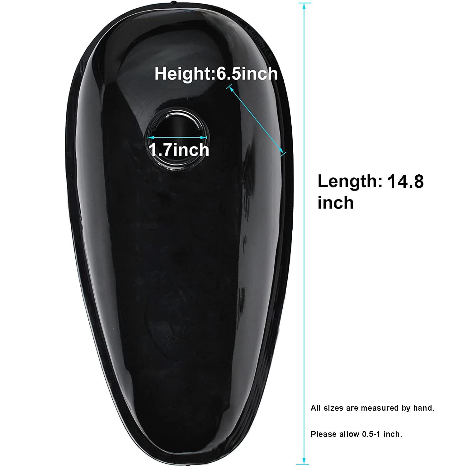 Gas Tank For Motorized Bicycle 4L Fuel Gas Tank Cap Fit For 49Cc 60Cc 66Cc 80Cc Engine Motorized Bicycle Motorcycle