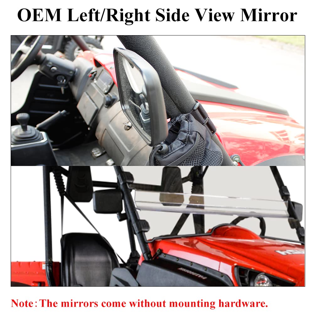 Chikia Pair L+R Side View Mirror Replacement for Hisun UTV 400 500 700 800,Massimo 500 700,Coleman 500 700,Axis 500 700,CFMOTO,U