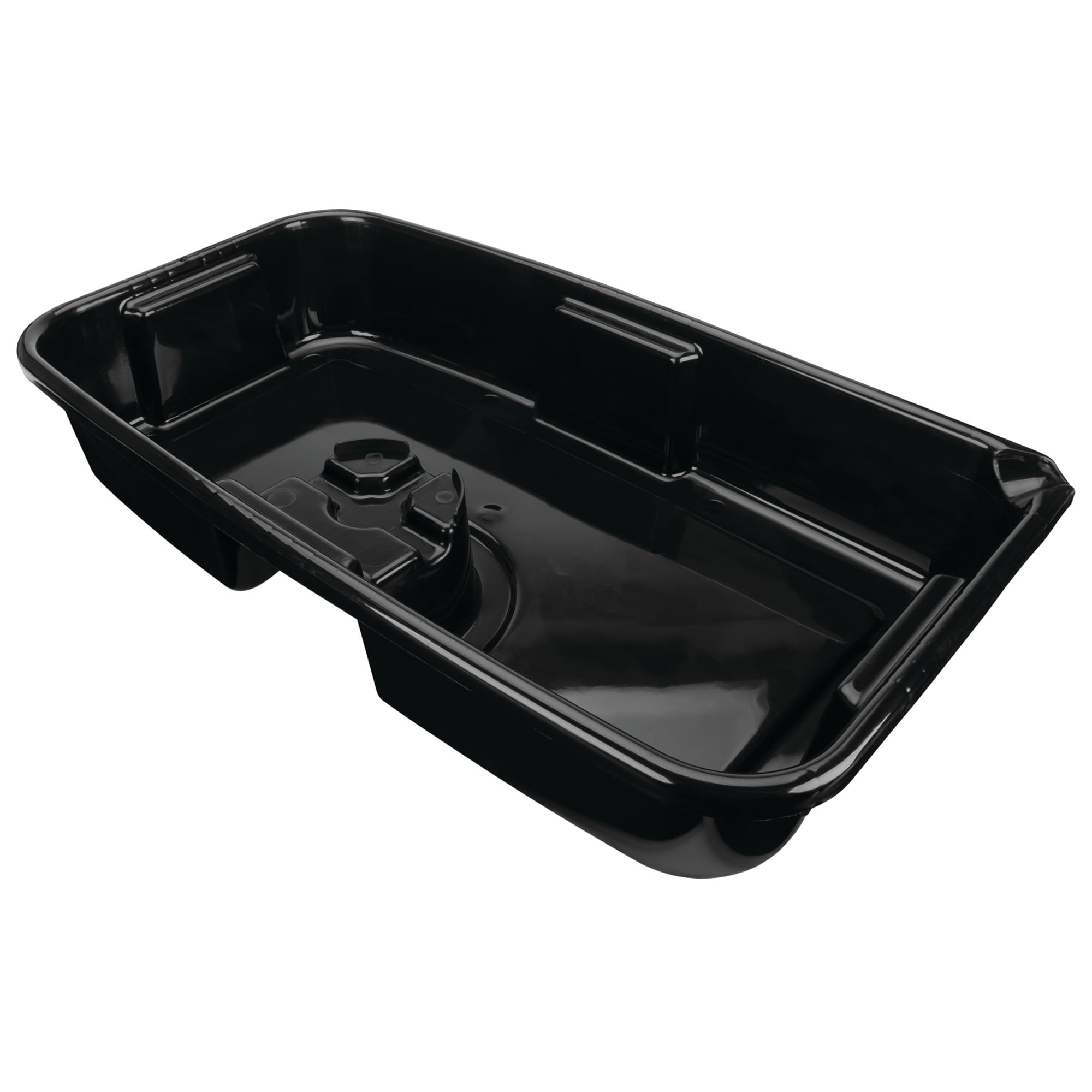 Performance Tool W4079 11-Quart Oil Drain Pan, Chemical-Resistant, Oil Filter Stand, Black