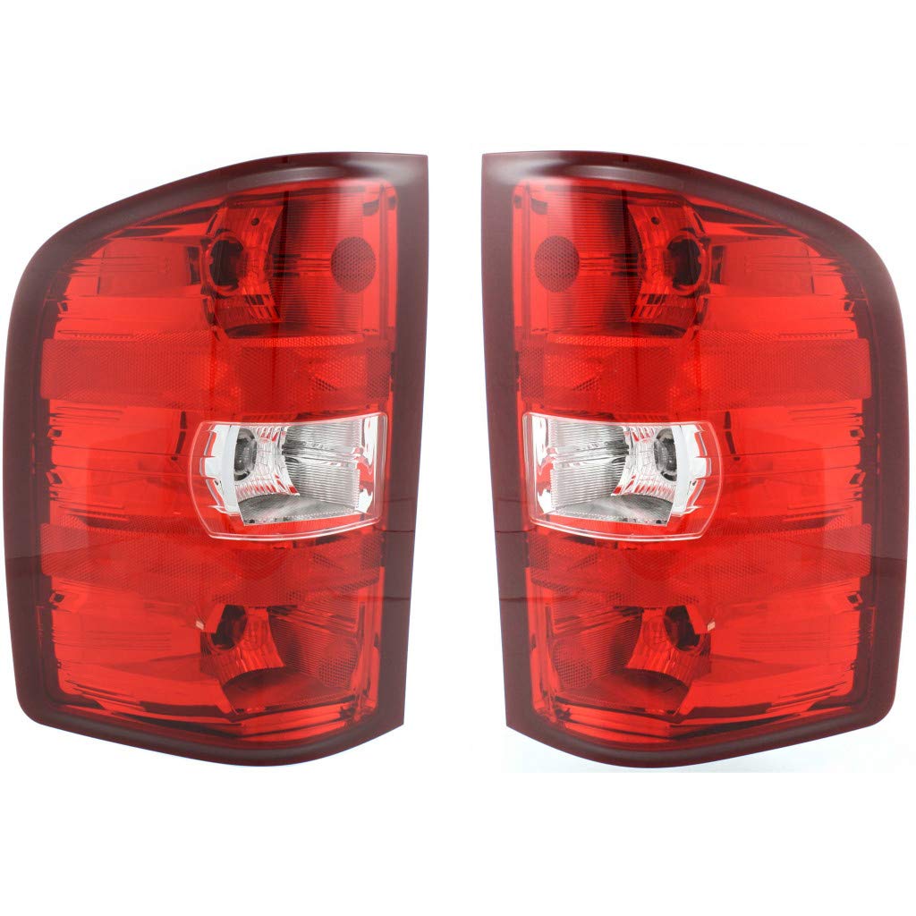 For 2007 08 09 10 11 12 2013 Chevy Silverado 1500 2500 3500 Pair Rear Tail Lights Driver And Passenger Side Gm2800207 Gm2801207 For 25877454 25877455