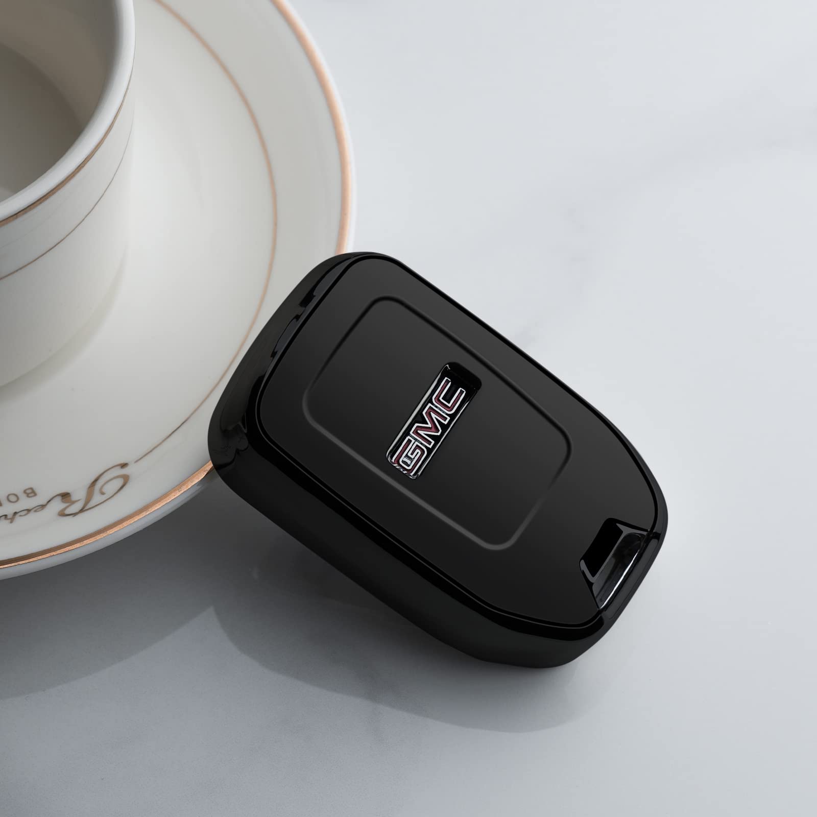 Tengare GMC Acadia Key Fob Cover 2024 2023 2022 GMC Terrain Key Fob Cover GMC Car Key Protector Case Holder Accessories