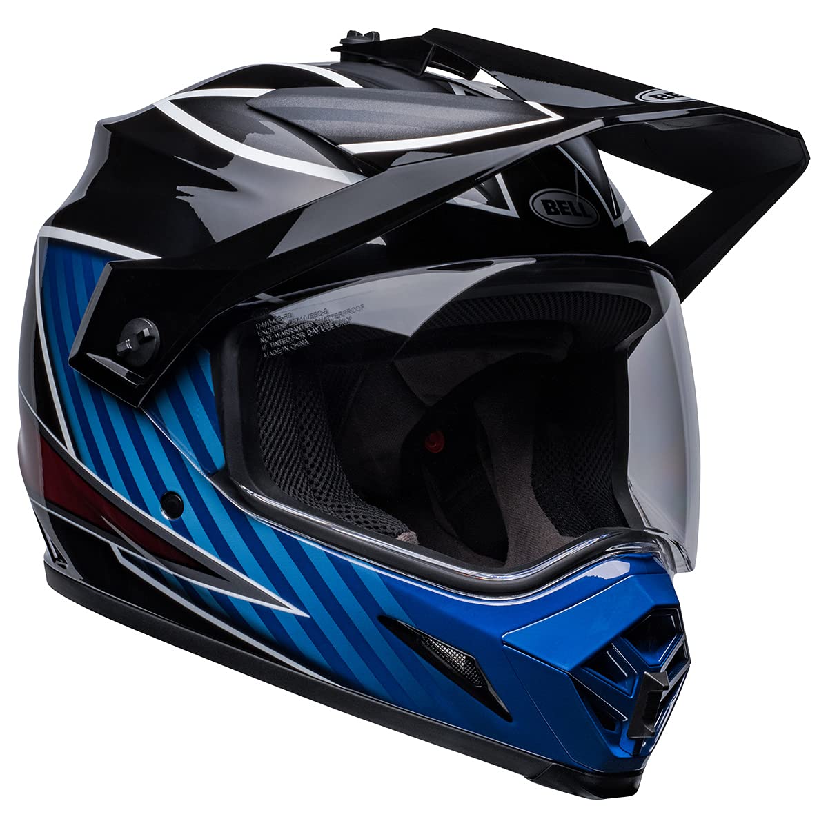 Bell Mx-9 Adventure Mips Dirt Helmet (Dalton Gloss Black/Blue - Large)