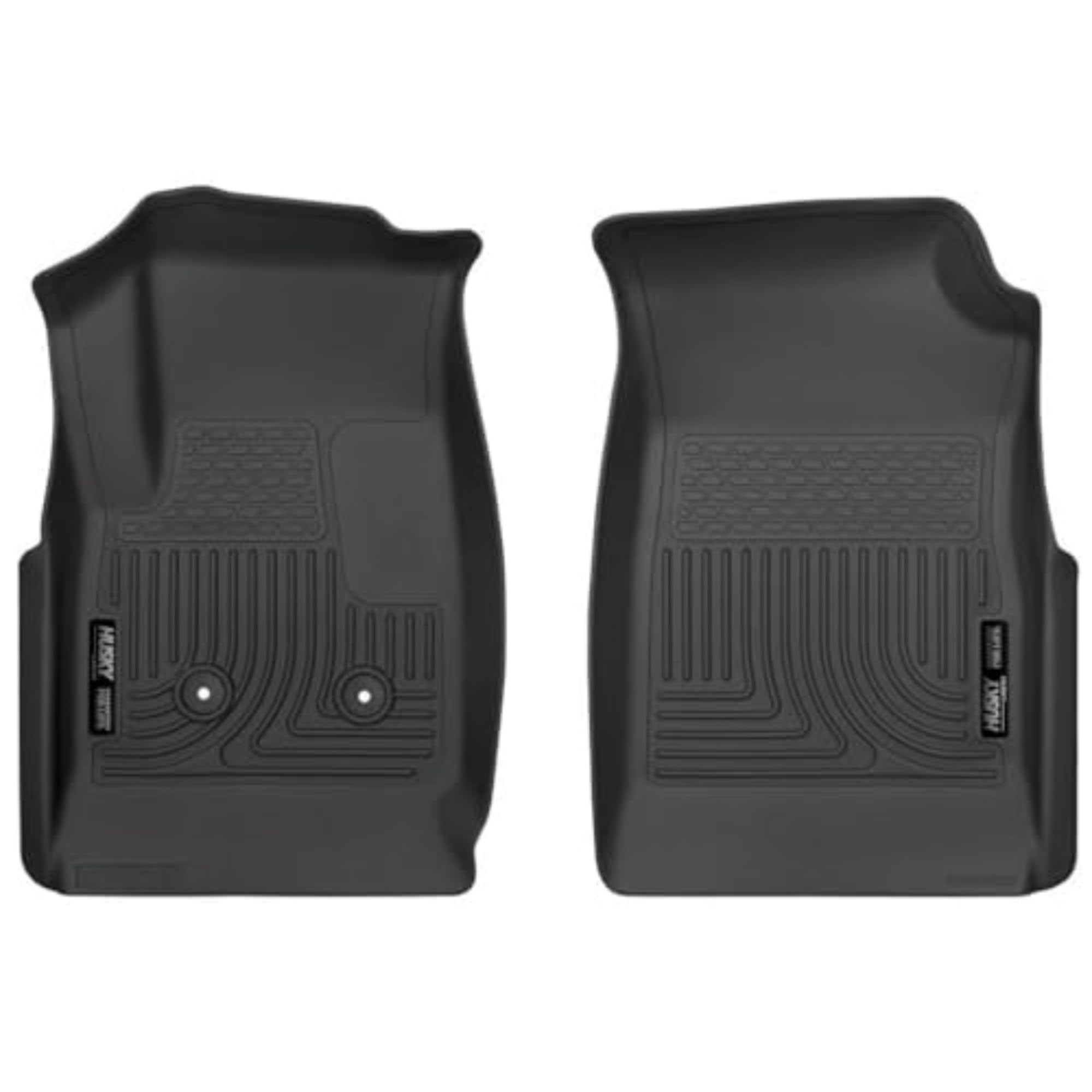 Husky Liners Weatherbeater Floor Mats | Fits 2015-2022 Chevrolet Colorado & Gmc Canyon Crew Cab & Double Cab | Front Row, 2-Pc Black - 18111