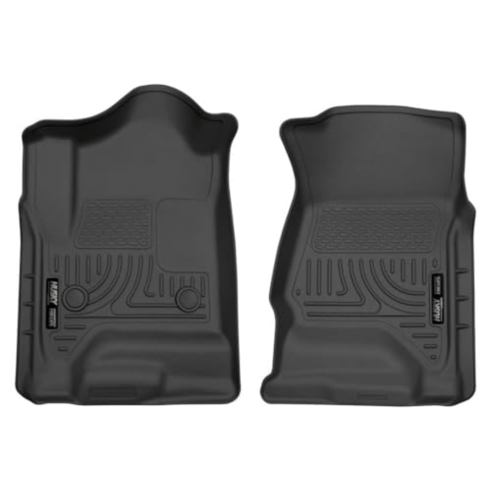 Husky Liners Weatherbeater Floor Mats | Fits Various 2014-2020 Chevrolet Silverado, Gmc Sierra, Cadillac Escalade & Esv, Yukon & Xl, Suburban, Tahoe (See Description) | Front Row, 2-Pc Black - 18231