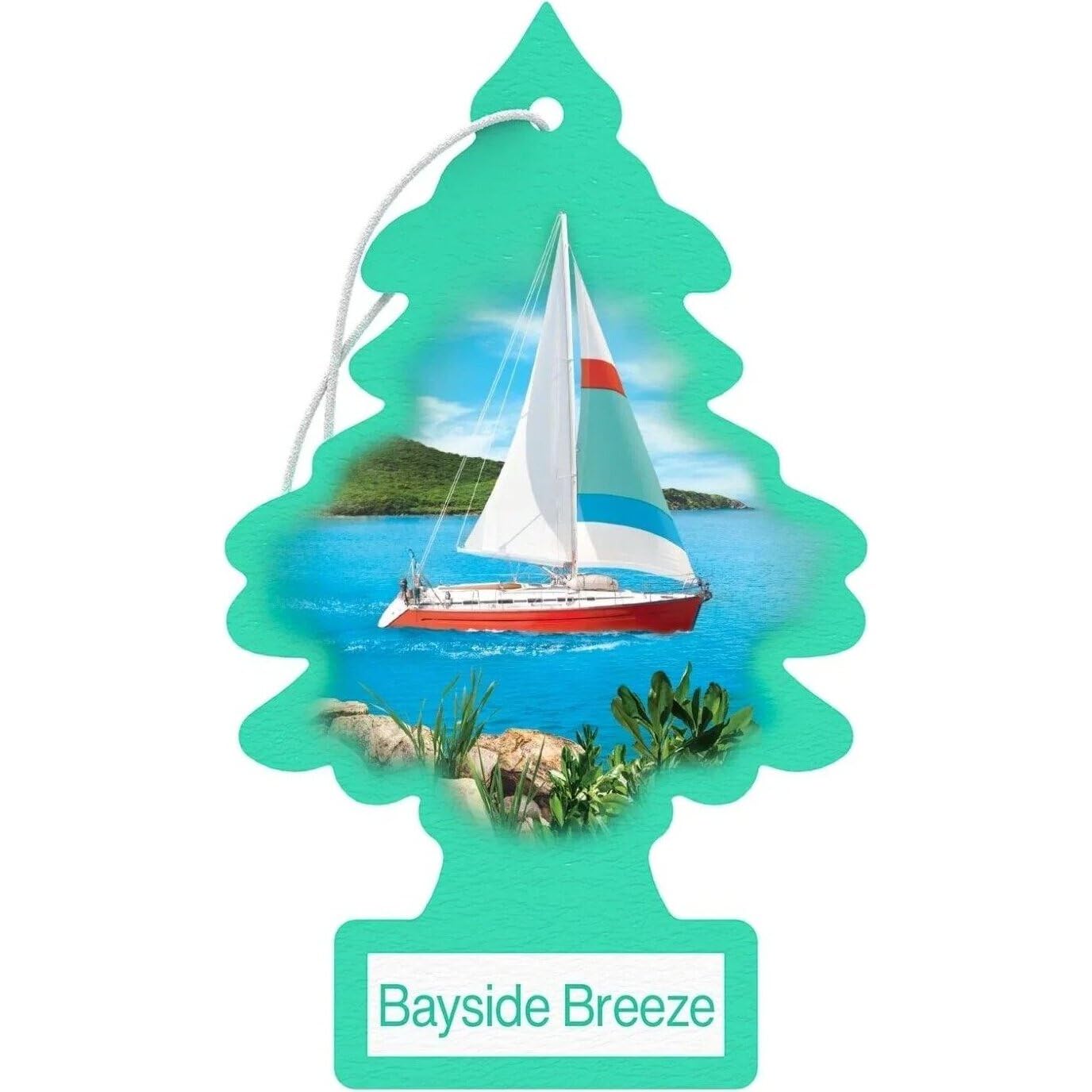 LITTLE TREES Car Air Freshener | Hanging Paper Tree for Home or Car | Bayside Breeze | 8 Pack