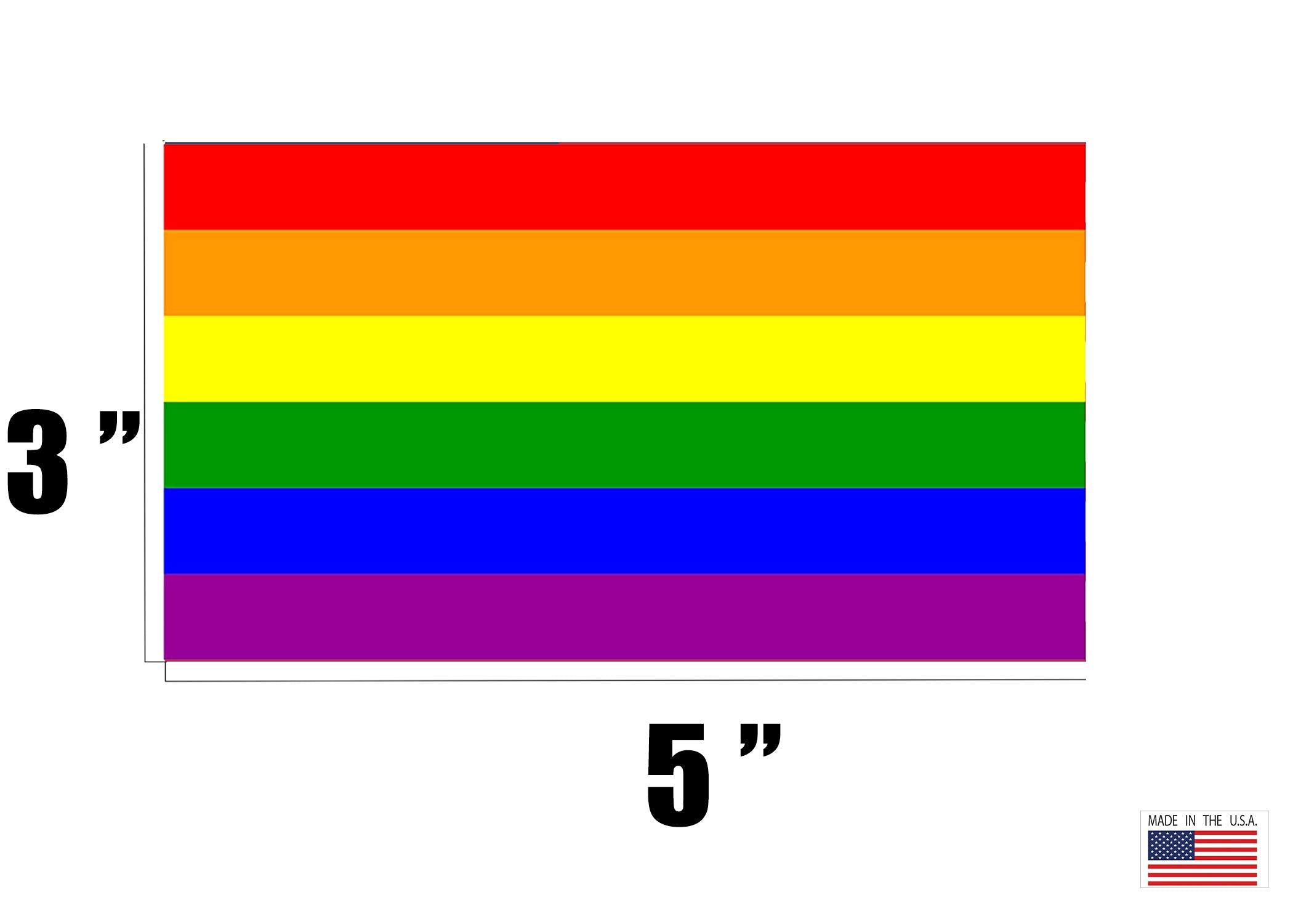 Rogue River Tactical LGBT Rainbow Flag Sticker - Vinyl Car Decal (5x3") for Gay Pride Support