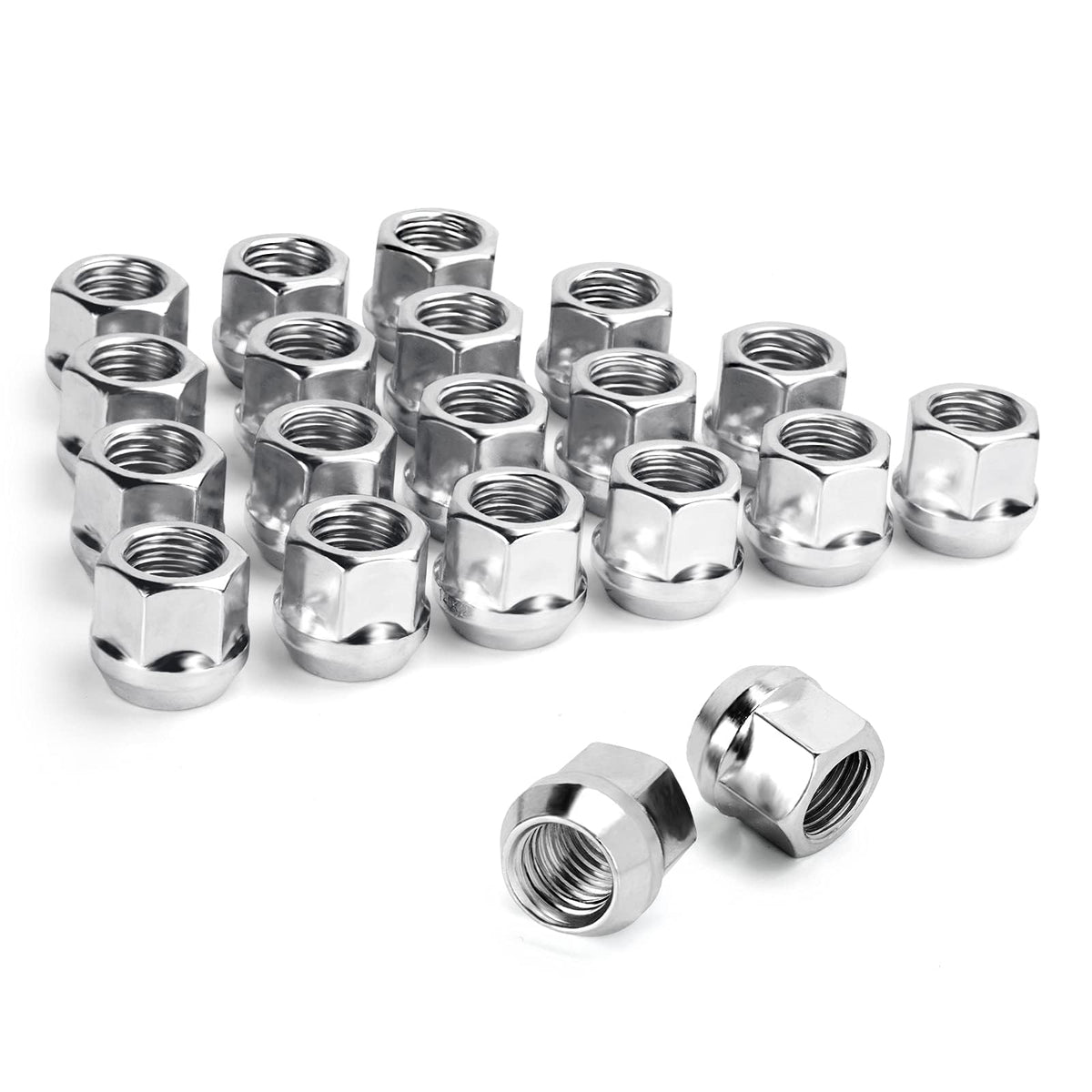 Dynofit 1/2-20 Aftermarket Wheel Lug Nuts, 20Pcs 1/2X20 21Mm Heigh Open End Conical Lugnuts For (Grand) Cherokee Cj Commander Li