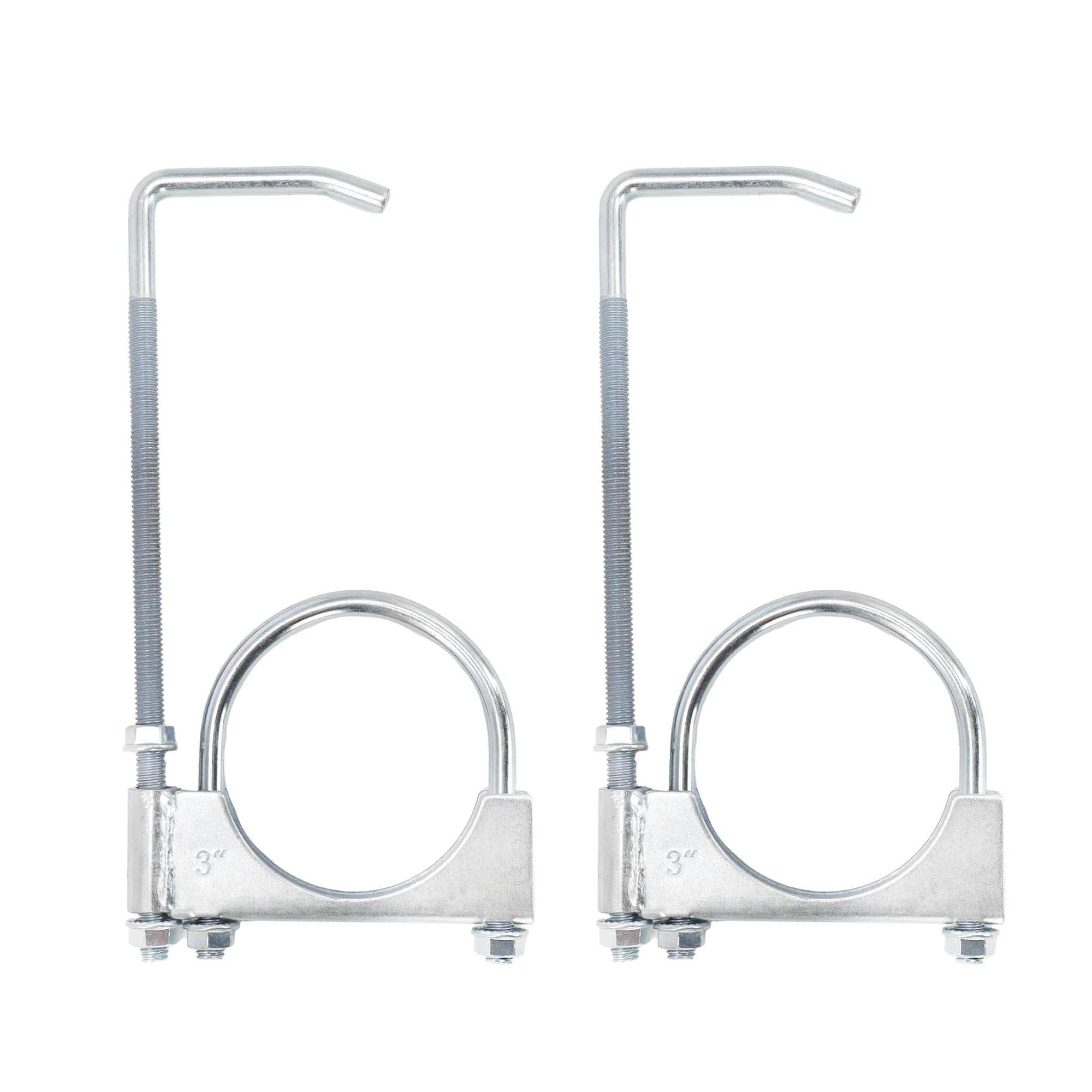 Scottchen Pro Exhaust Clamp With Hanger Fit 3'' Exhaust Pipe, Exhaust System Hanger, Pipes Exhaust Hanger, 2 Pack