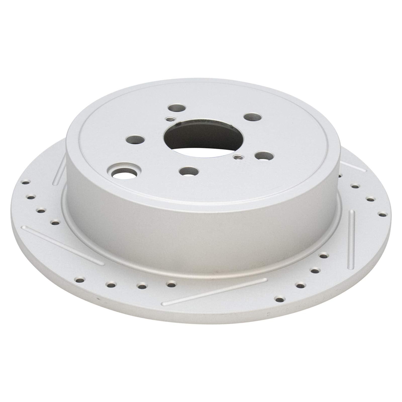 Trq Rear Performance Brake Rotors Set Premium G-Coated Cross Drilled & Slotted Compatible With 2013-2015 Subaru Brz 2009-2013 Fo