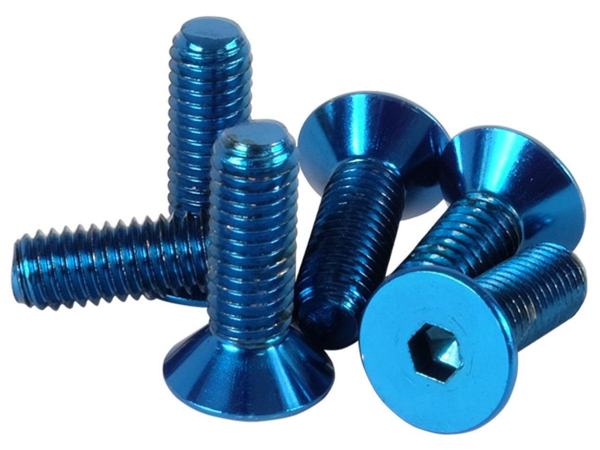 NRG Innovations SWS-100BL Steering Wheel Screw Kit (Upgrade Blue &quot;CONICAL&quot;)