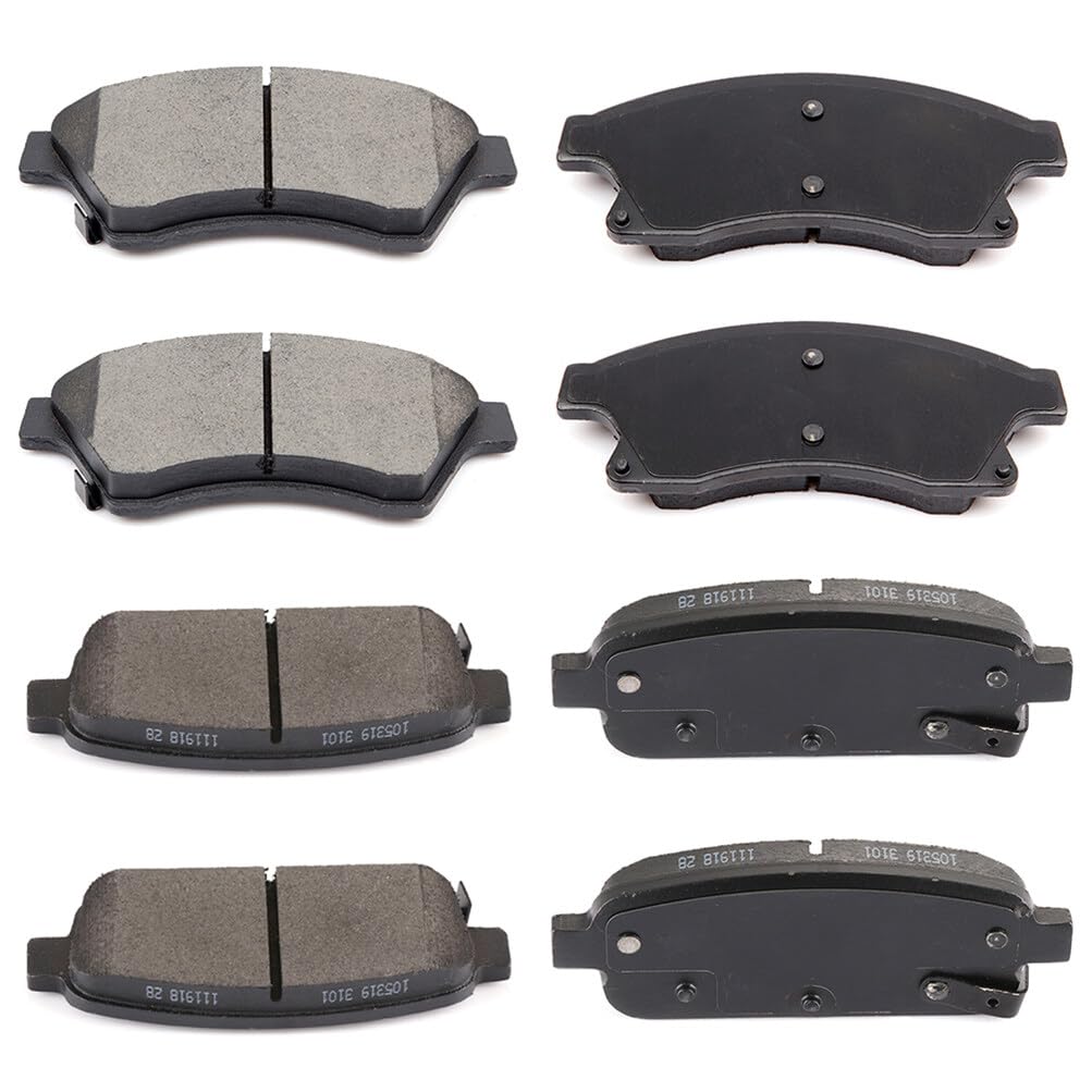 Eccpp D1522-8730 D1468-8668 Front Ceramic & Rear Semi Metallic Disc Brake Pad Set Fit For Chevrolet Cruze 2011-2015,For Chevrole