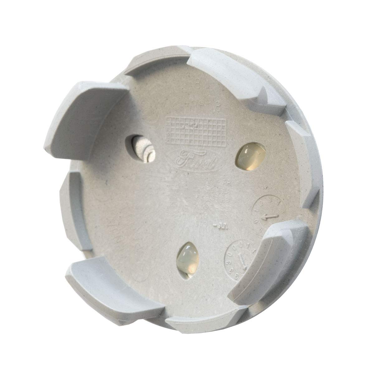 Set of Four 2 1/8 Black and Chrome Center Wheel Cap Kit, for Current and Late Model Ford Passenger Cars - Does not fit Ford Tr