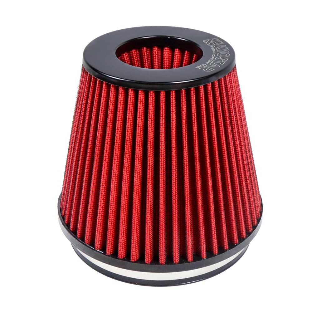 Kyostar 6'' 152Mm High Flow Inlet Cold Air Intake Cone Replacement Dry Air Filter Red