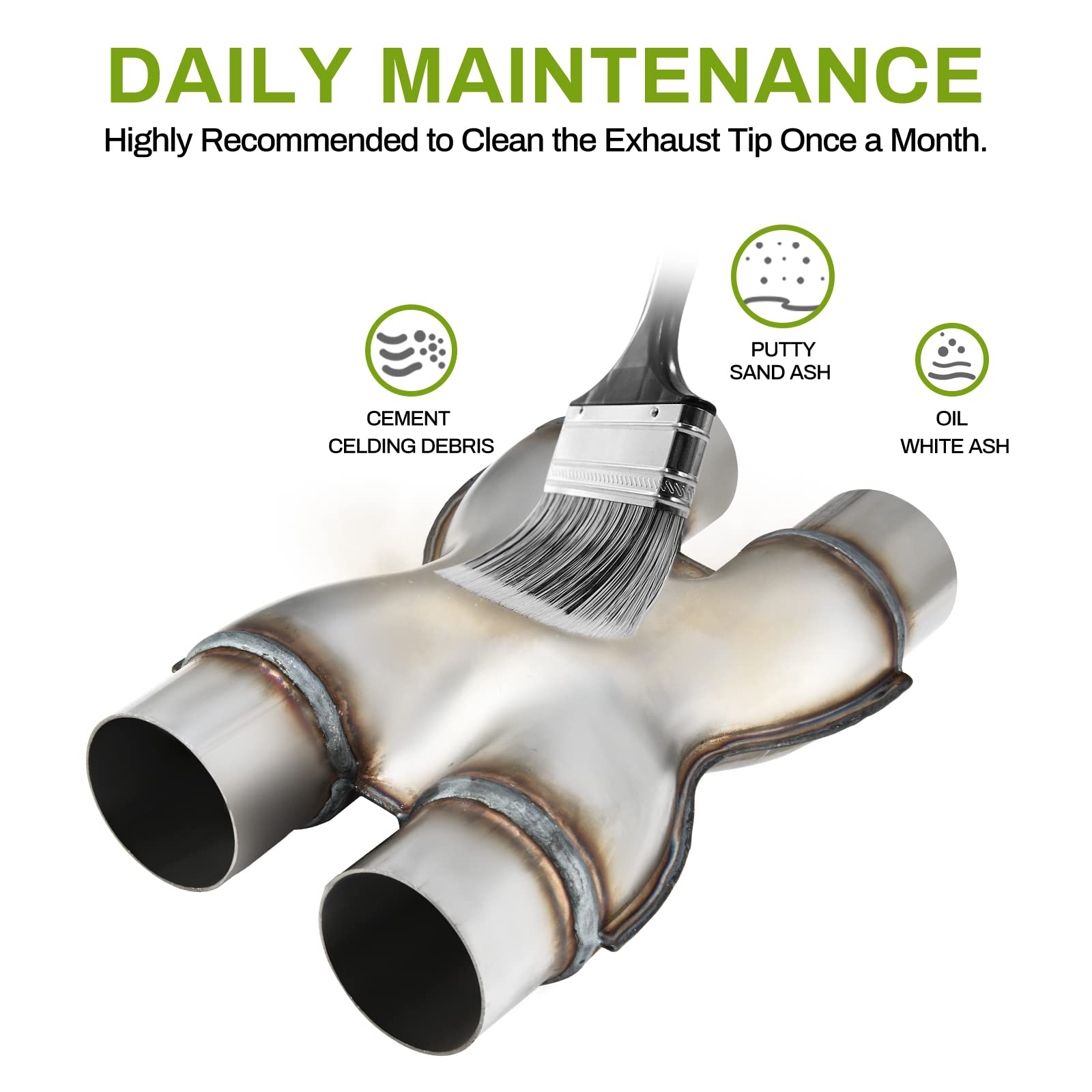 AUTOSAVER88 Exhaust X Pipe 2.5 Inch Inlet, 2.5' Inlet 2.5' Outlet 12' Long 201 Stainless Steel Universal Exhaust Pipe for Smoother Exhaust, Dual 2 1/2 Inch Crossover X Pipe, Weld-On