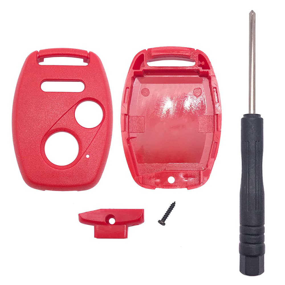 Horande Replacement Key Fob Cover fits for Honda Accord Civic EX CR-V Fit Odyssey Pilot Ridgeline CR-Z Keyless Entry Key Fob Cas