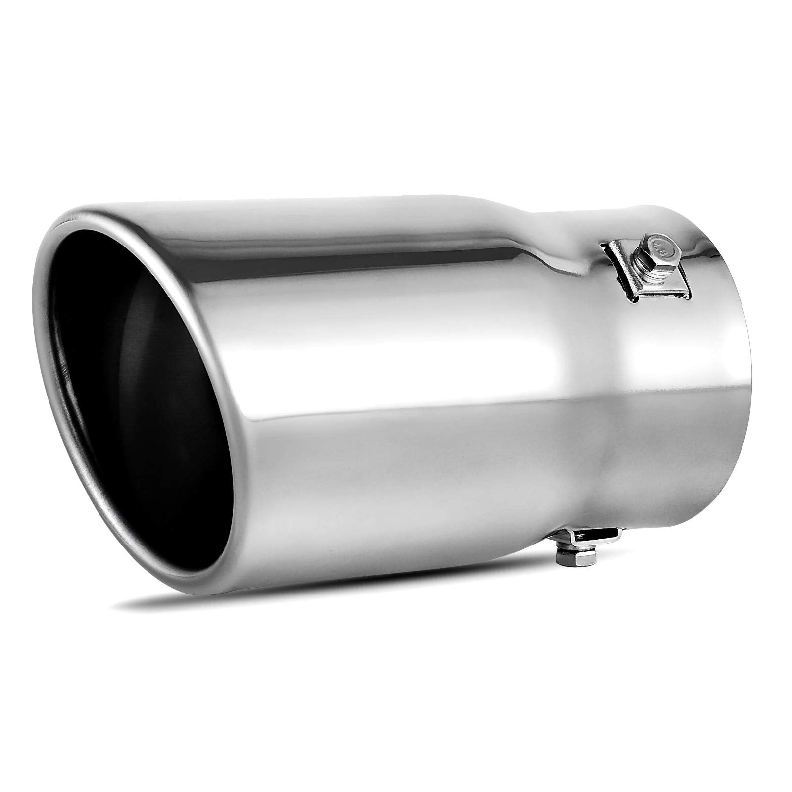AUTOSAVER88 Adjustable 2.5 Inch Inlet Exhaust Tip, 1.0''-2.5'' Inlet 3.5'' Outlet 6'' Long, Stainless Steel Exhaust Pipe Tips fo