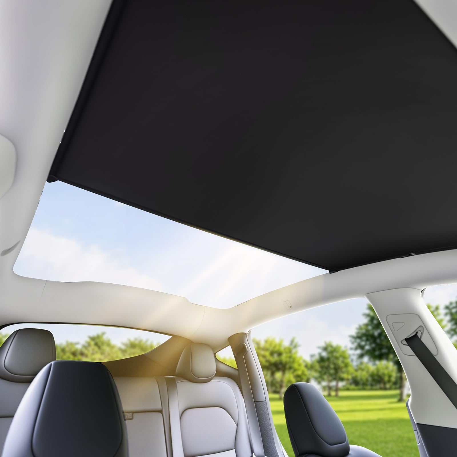 New Model Y Roof Sunshade Heat-Insulating, Uv-Protective, Nano-Reflective Interior Accessories For Tesla Model Y 2025 (Juniper)