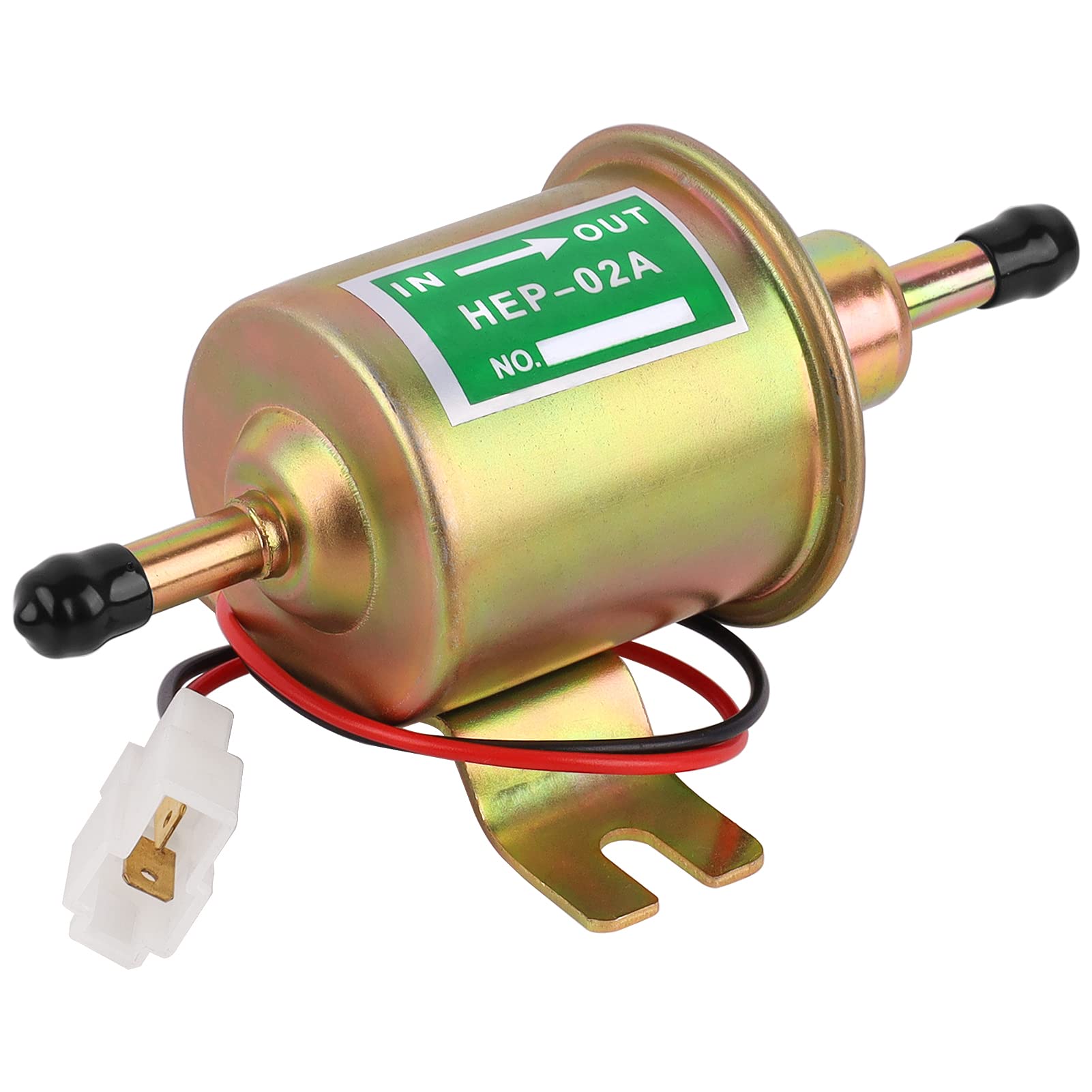 12V Universal Electric Fuel Pump, Low Pressure 2.5-4 Psi Inline Fuel Pump, Gas Diesel Gasoline Transfer Fuel Pump For Carburetor Lawn Mower Boat Carter Hep-02A