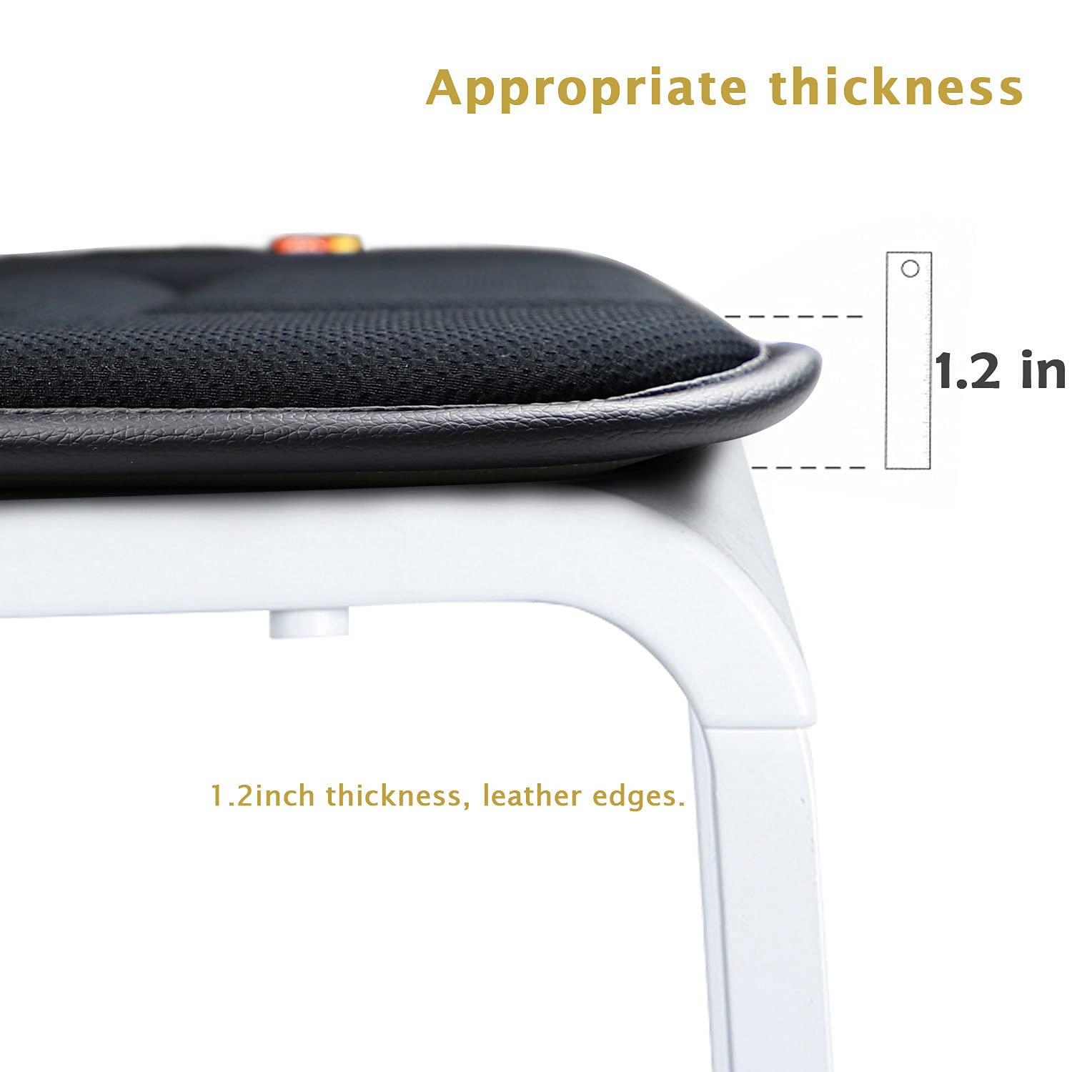 RaoRanDang Memory Foam Car Seat Cushion, Thin Design, Black, 20x18.5x1.2 Inches, Comfortable Support for Drivers and Passengers