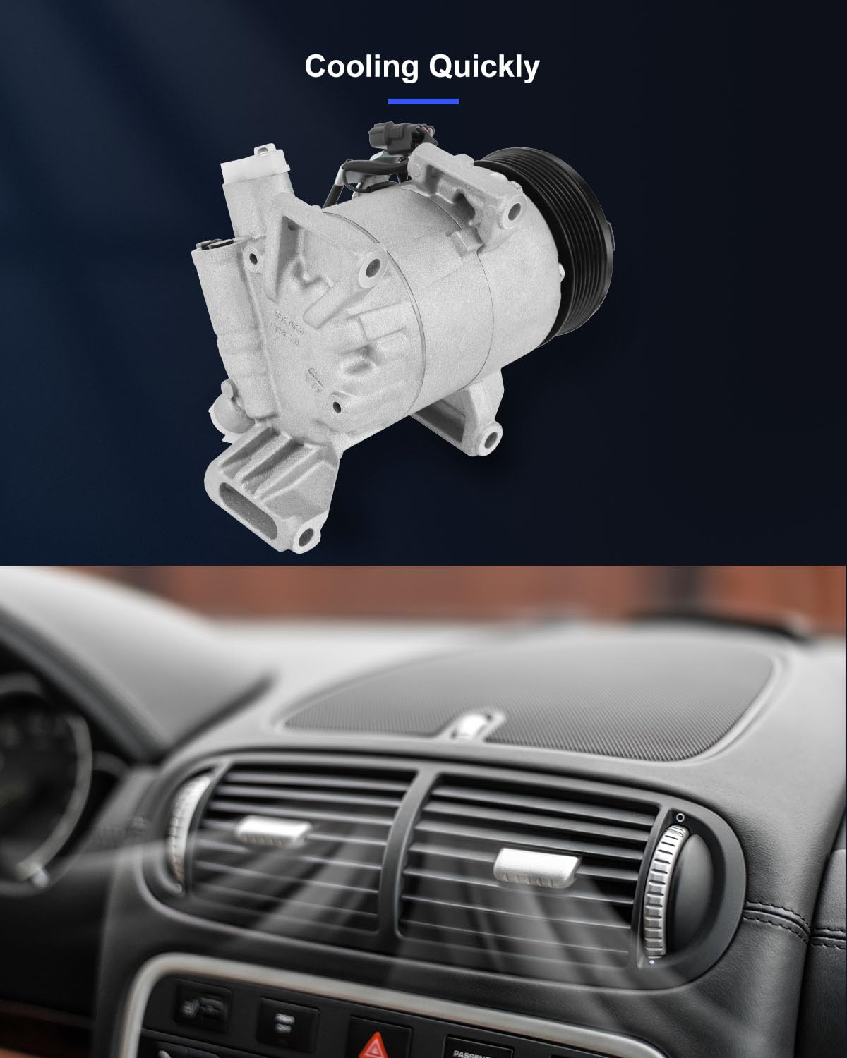 Eccpp A/C Compressor With Clutch 2016-2021 For Honda Civic 1.5L 2017-2022 For Honda Cr-V 1.5L Ac Compressor