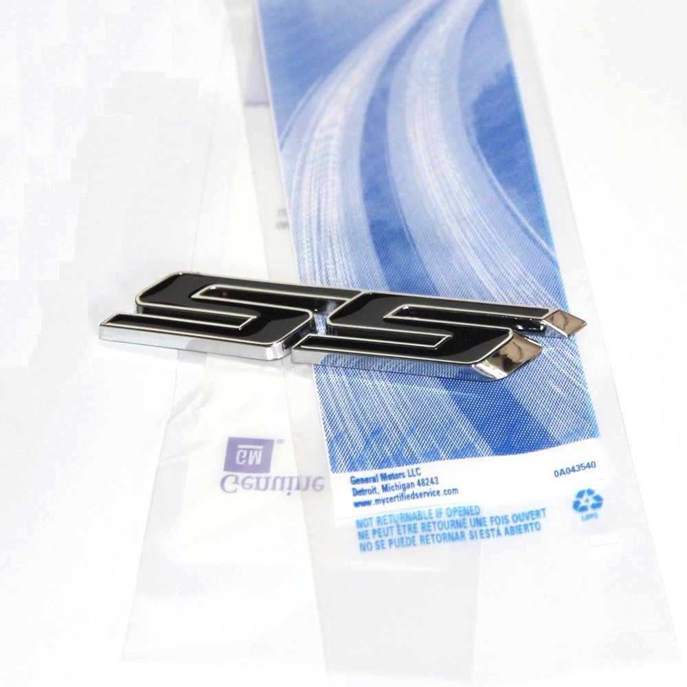 Yoaoo 1x OEM Chrome Ss Emblem Badge Sticker 3D Logo Compatible with Zl1 1LE Series Black
