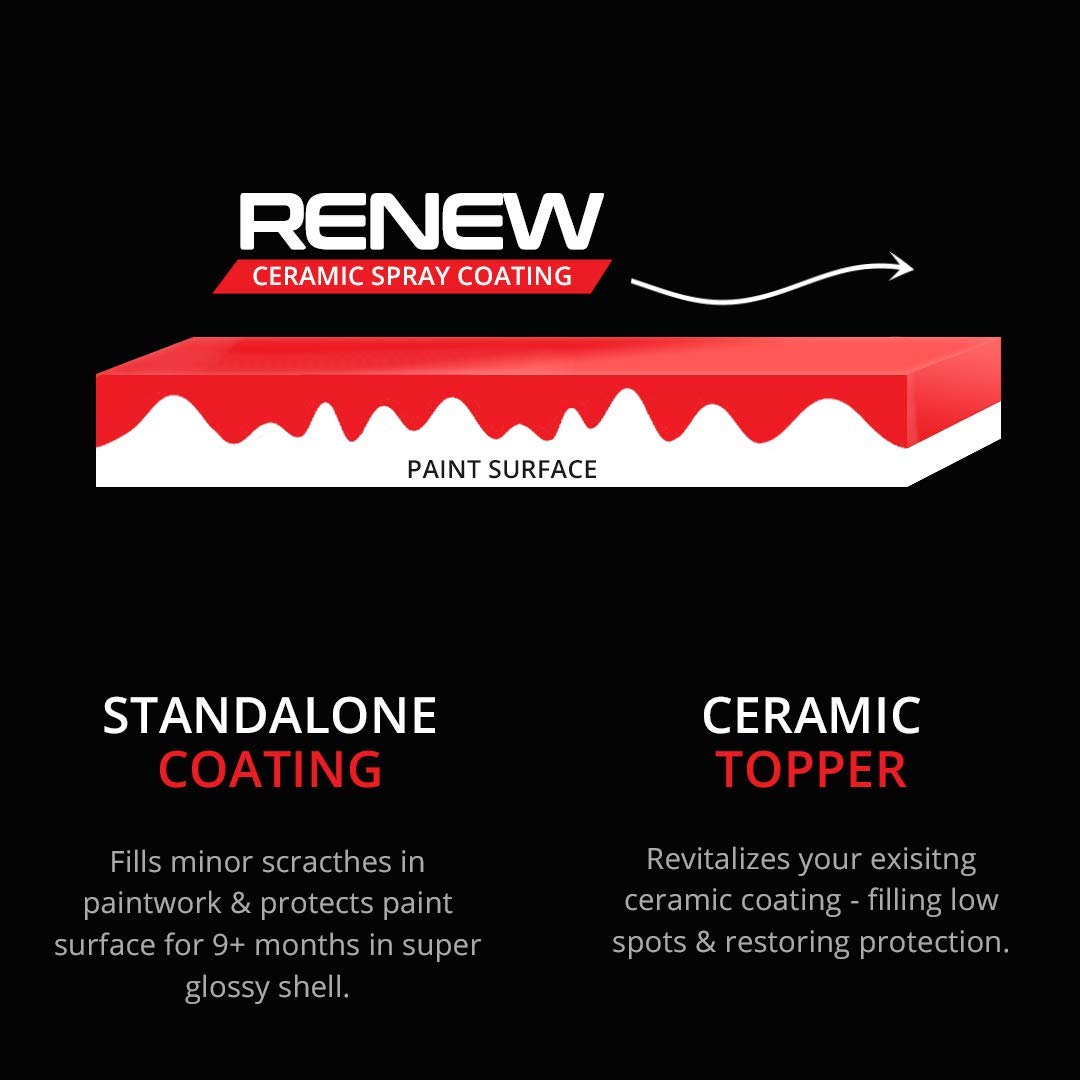 System X Renew Ceramic Spray Coating 16.9 FL OZ - Ultra Hydrophobic Nano Coat for 9+ Months SiO2 Paint Protection - Superior to Wax