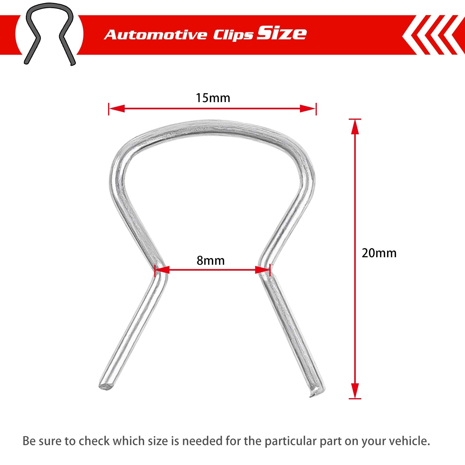 OTUAYAUTO 100Pcs Window Crank Handle Clips - Replacement for Dodge Ram Chevy Jeep GM Ford Toyota Door Handle Retainer Clips