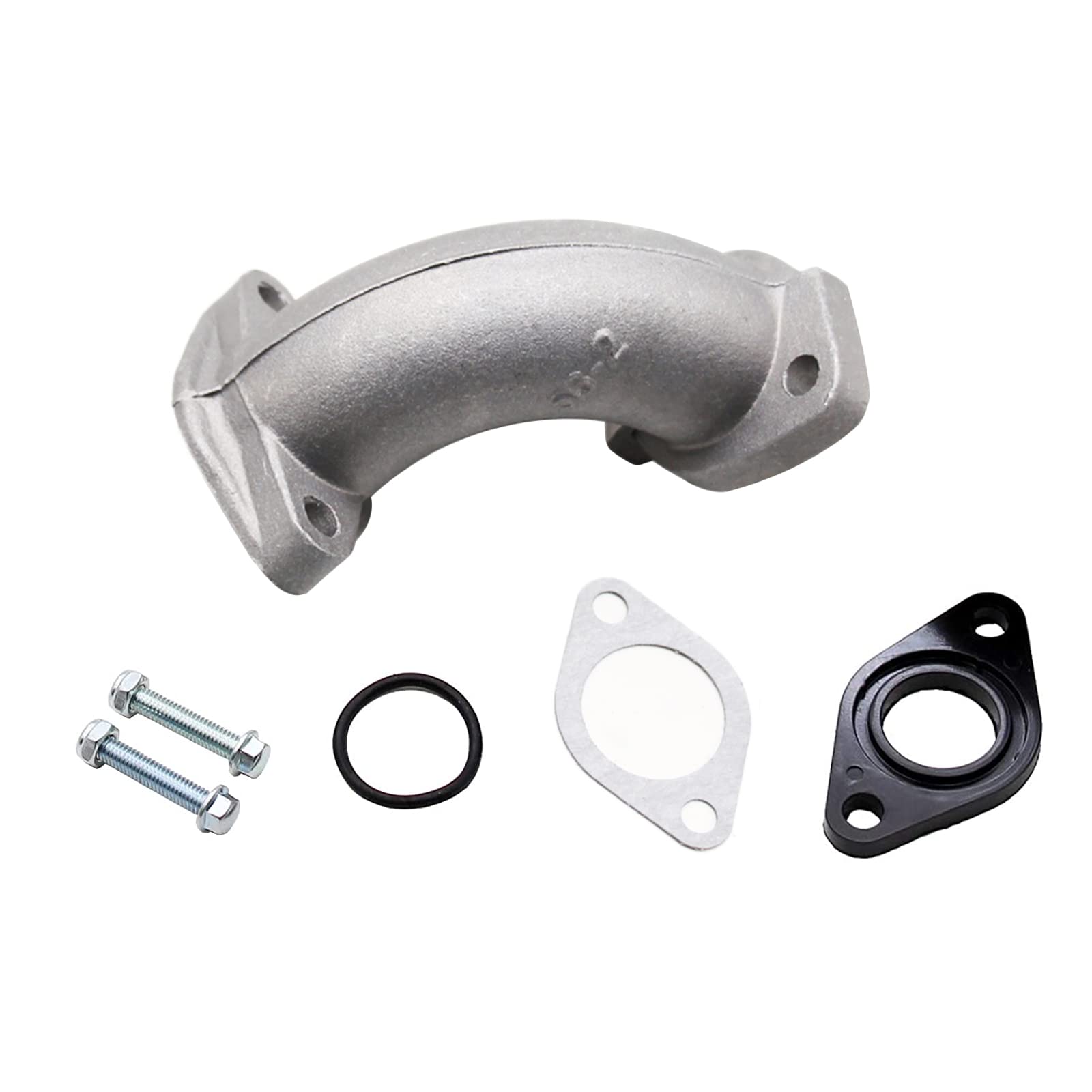 Pro Bat 26Mm Intake Manifold Pipe Gasket Spacer Screw Kit For 110Cc 125Cc 140Cc 150Cc 160Cc Pit Dirt Bike Atv Lifan Yx Ssr Coolster 56-2 Fa (Silver)