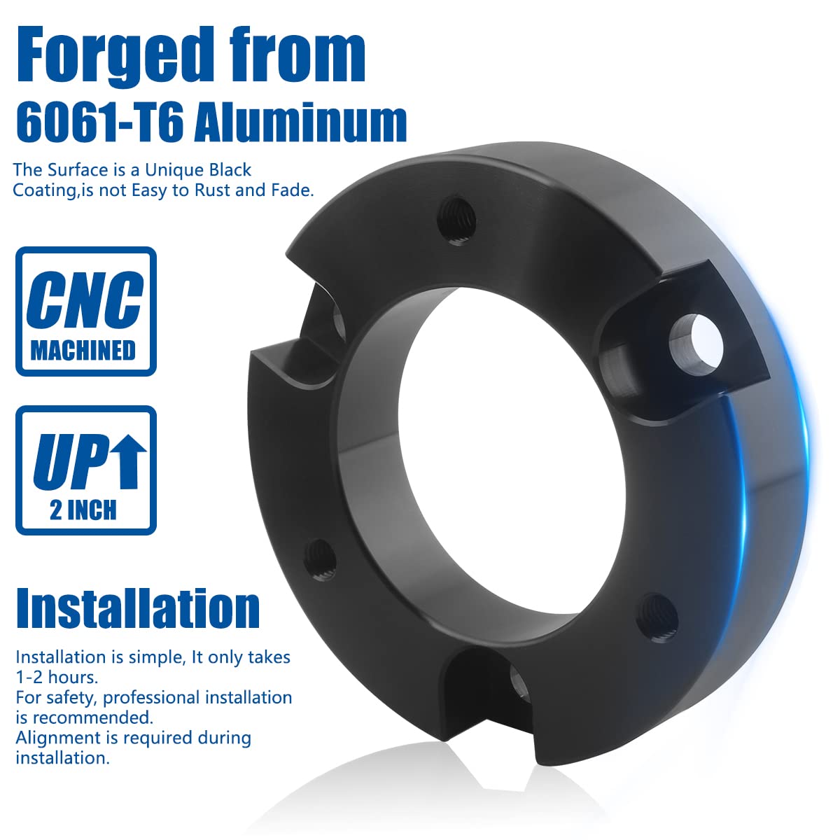 GAsupply 2 Front Leveling Lift Kits, Compatible with 1995-2004 Toyota Tacoma 4 Runner, 2 Inch Raise Strut Suspension Spacers