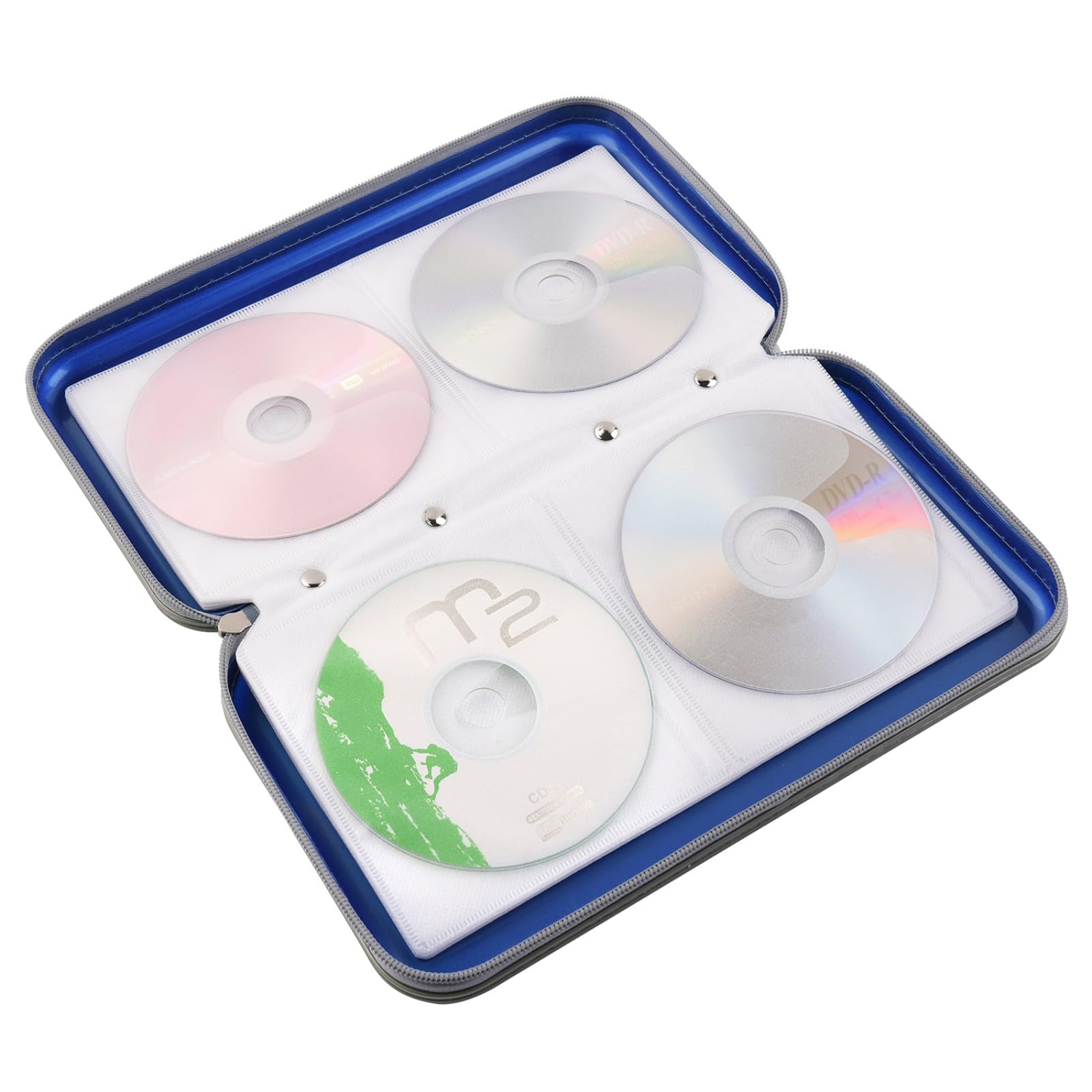 Alavisxf Xx Cd Holder, 72 Capacity Cd/Dvd Case Holder Portable Wallet Storage Organizer Hard Plastic Protective Storage Holder F