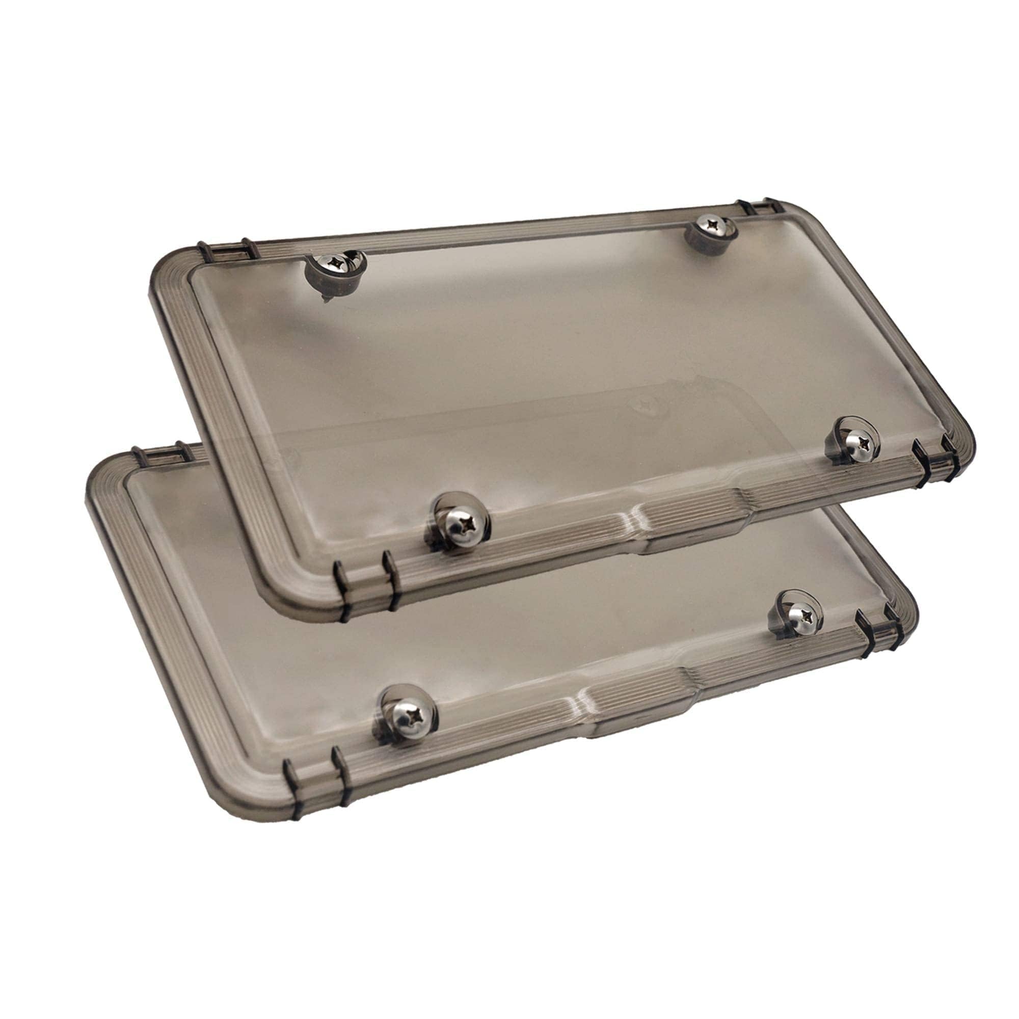 Luxe Shield, Premium License Plate Covers (2-Pack) incl Stainless Steel Screws | Durable and Weatherproof License Plate Protecto