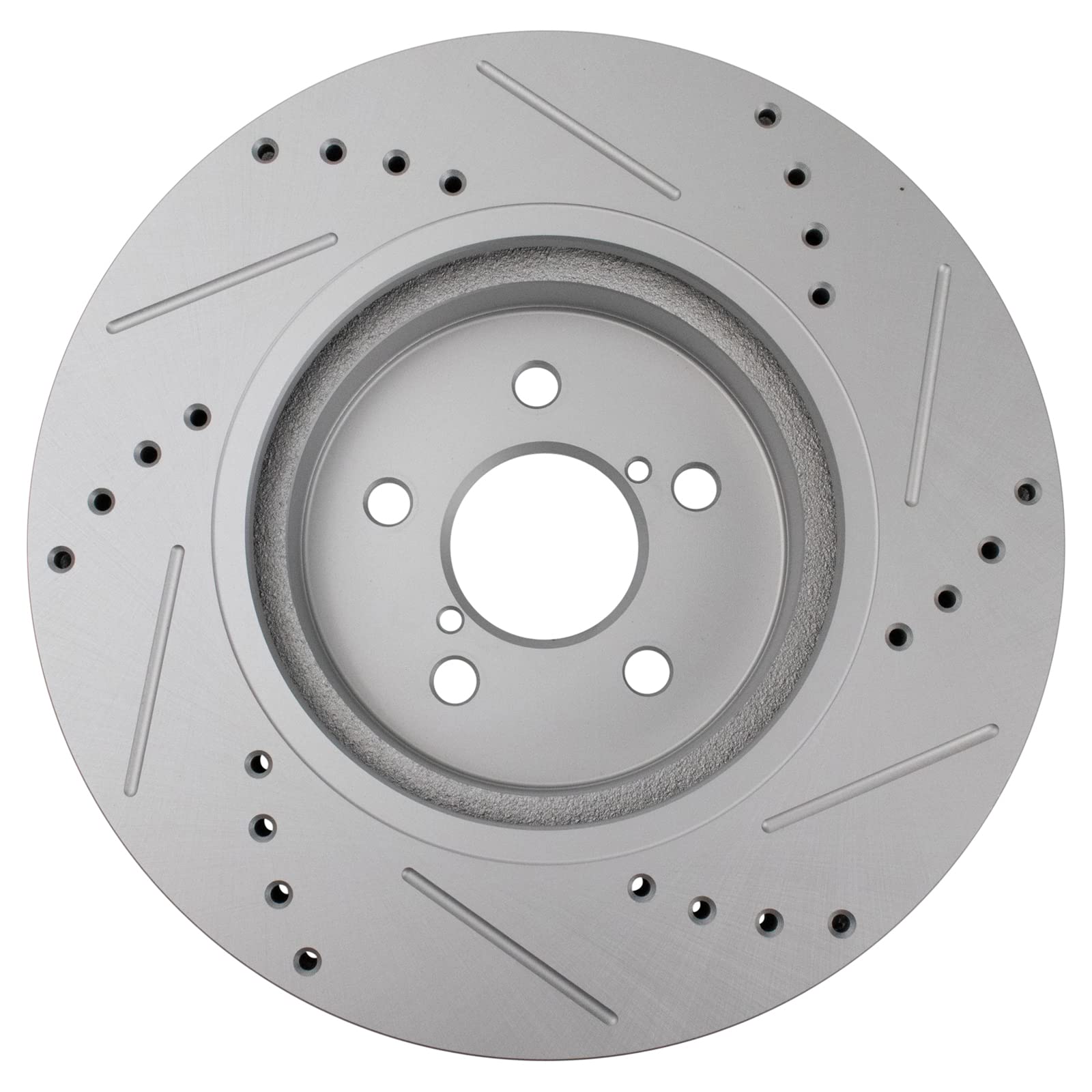 Trq Front Performance Brake Rotors Set Premium G-Coated Cross Drilled & Slotted Compatible With 2018-2021 Subaru Crosstrek 2017-
