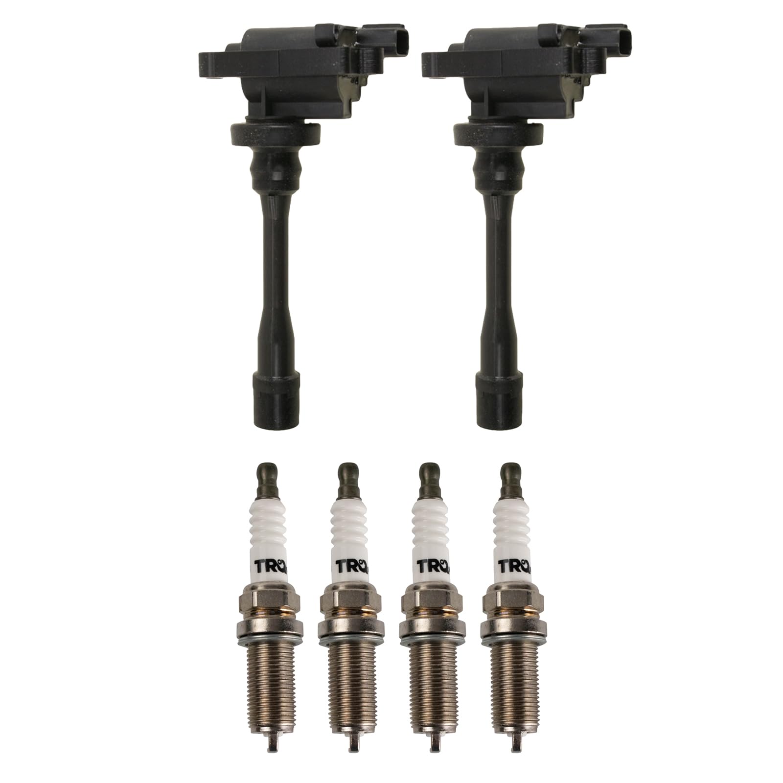 Trq Ignition Kit Ignition Coil Spark Plugs Compatible With 2001-2005 Chrysler Sebring Dodge Stratus
