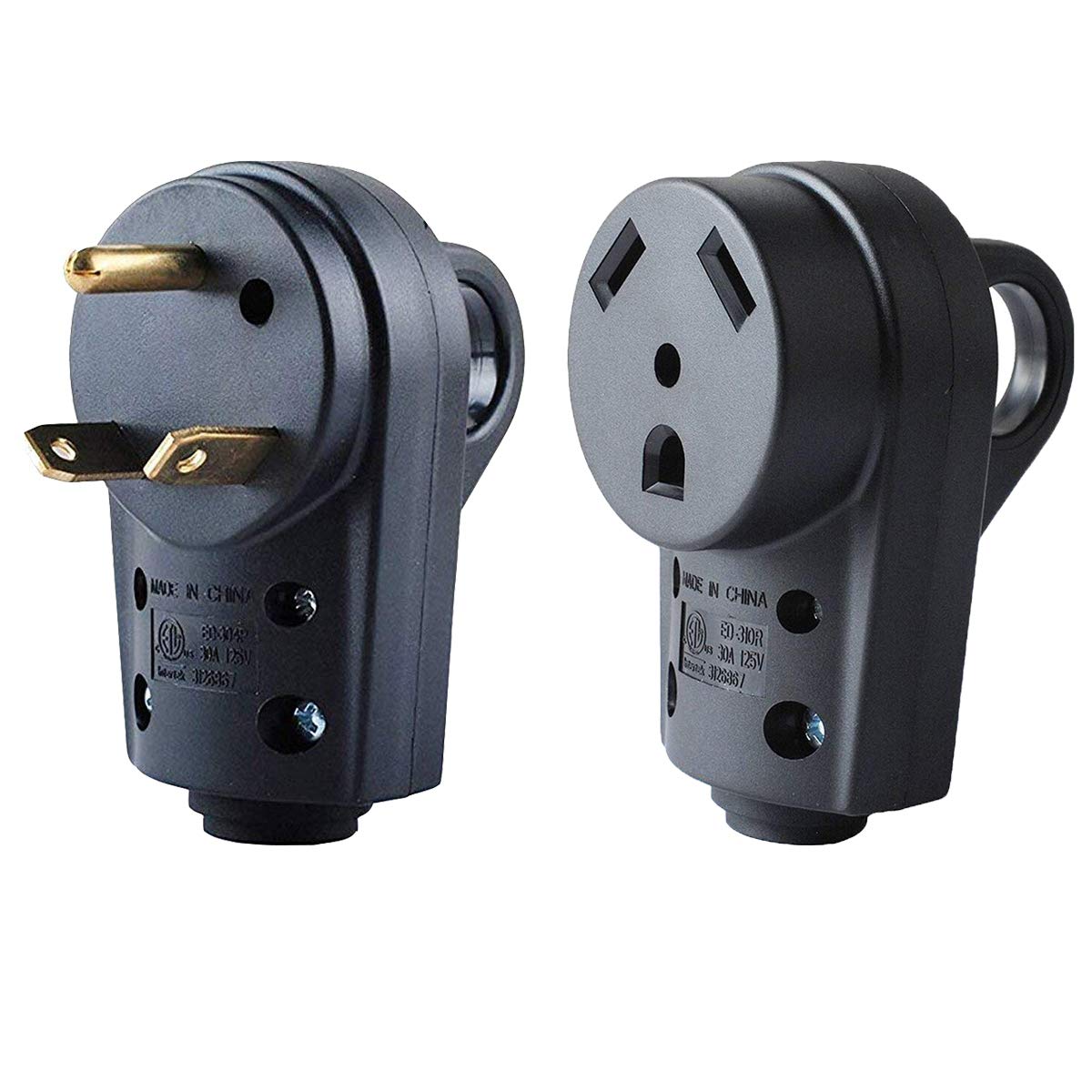 Wadoy 30 Amp Rv Plug Male And Female Plug Set {Upgraded } With Handle Receptacle Plug Electrical Plug Adapter 55245